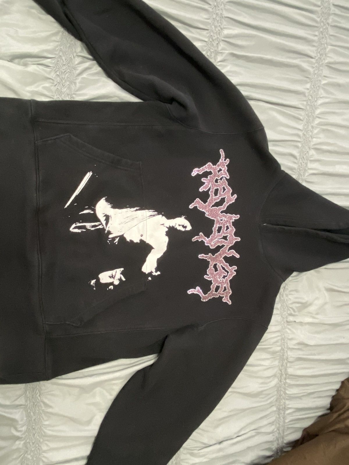 Revenge revenge black nine months rhinestone hoodie | Grailed