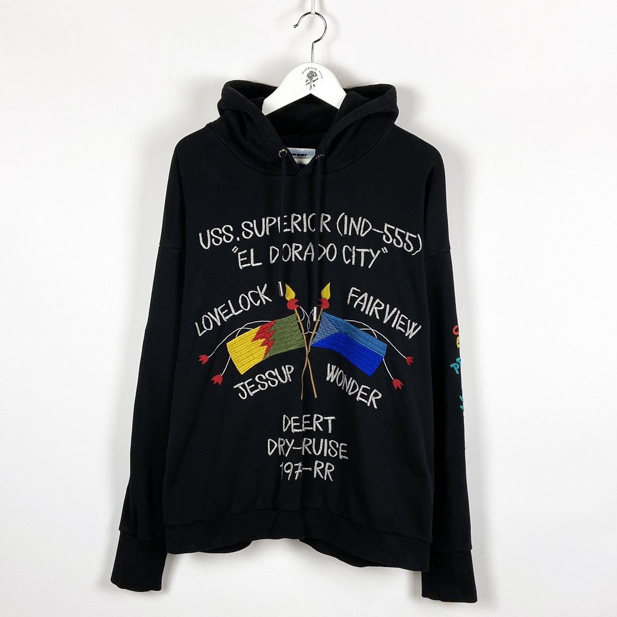 Designer Diesel Streetwear Faded Diesel S Mirage USS Superior Embroidered logo hoodie Grailed