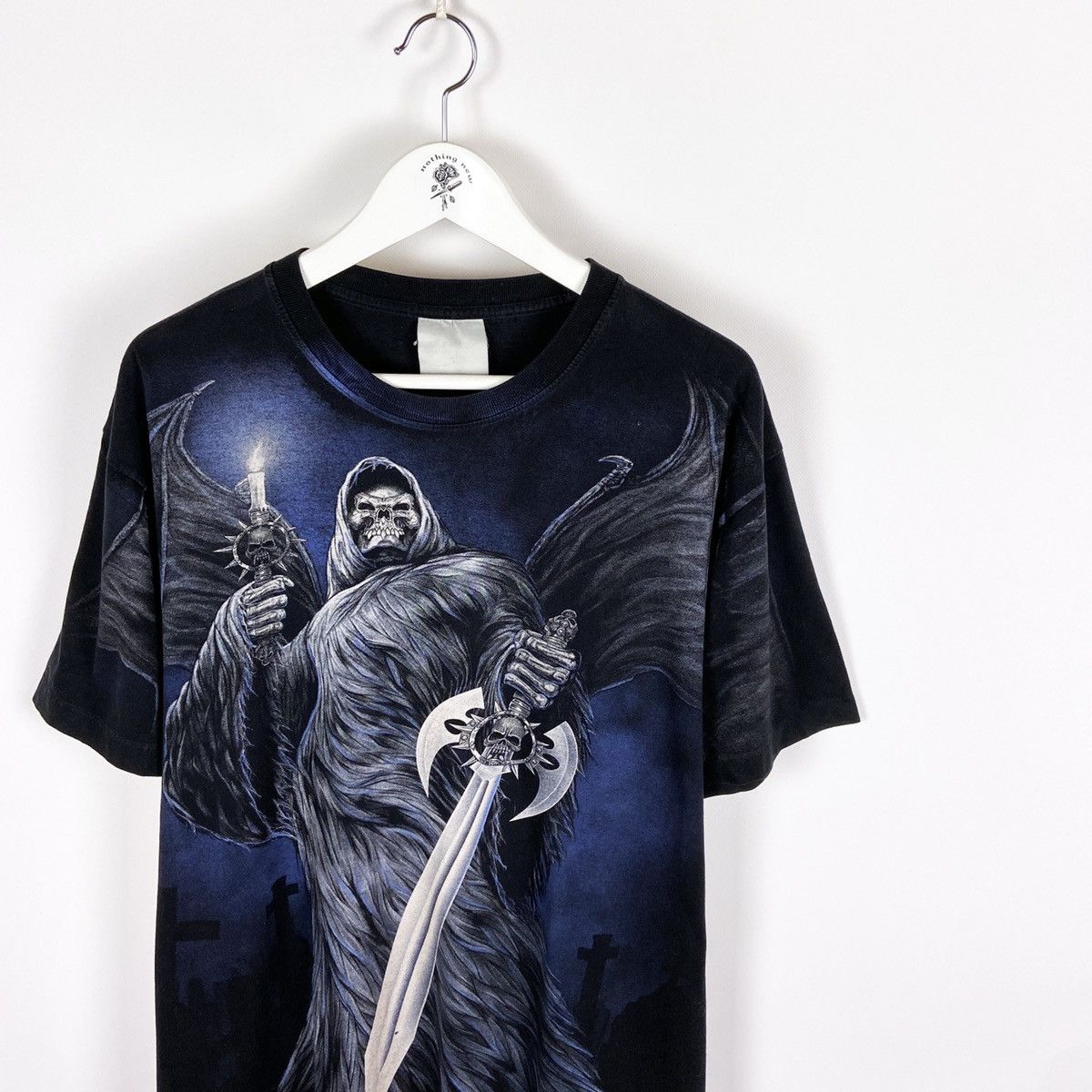 Vintage Vintage 90s Single Priest of Death Skull AllOverPrint tee Size US XL / EU 56 / 4 - 3 Thumbnail