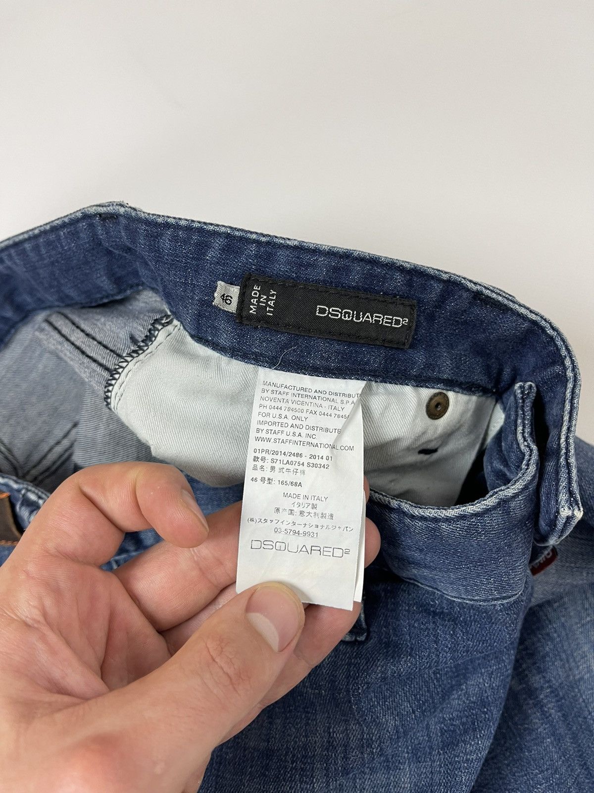 Dsquared2 Dsquared vintage blue faded distressed denim jeans Italy Size US 30 / EU 46 - 13 Thumbnail