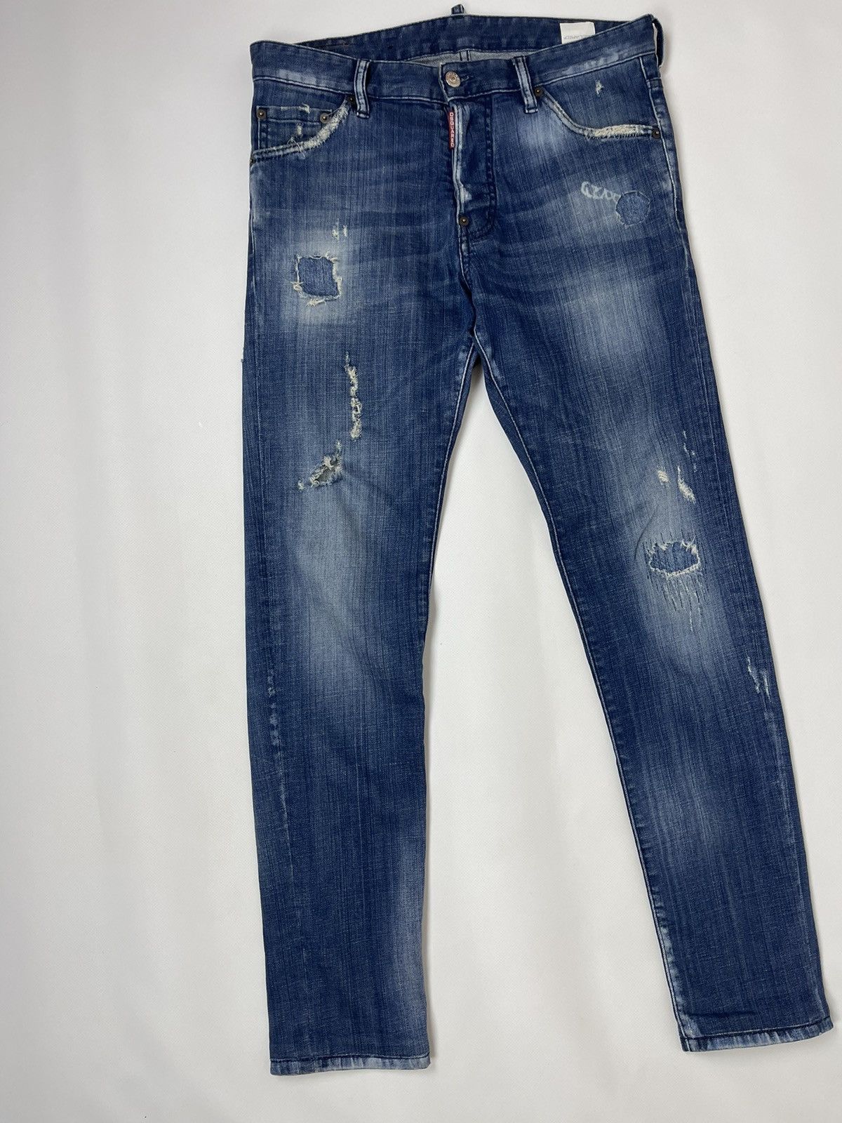 Dsquared2 Dsquared vintage blue faded distressed denim jeans Italy Size US 30 / EU 46 - 5 Thumbnail