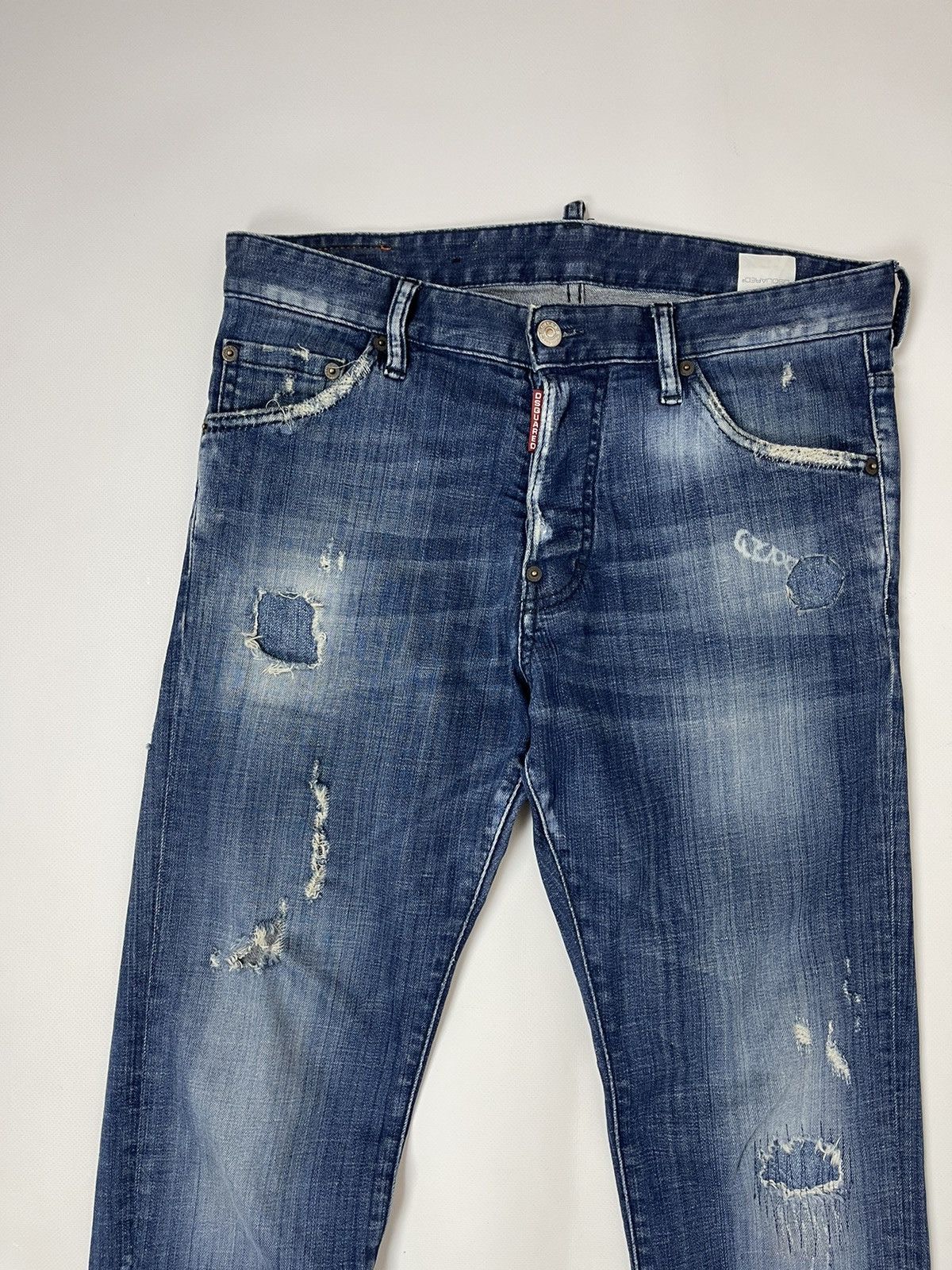 Dsquared2 Dsquared vintage blue faded distressed denim jeans Italy Size US 30 / EU 46 - 8 Thumbnail