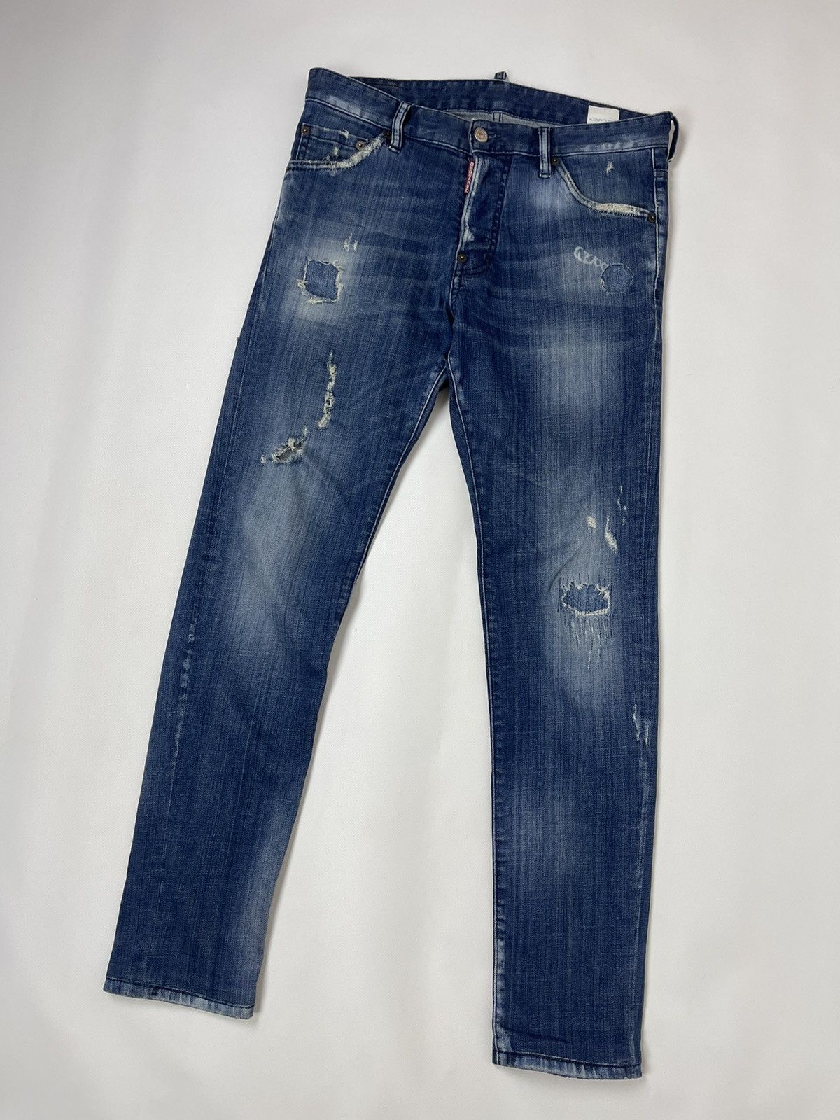 Dsquared2 Dsquared vintage blue faded distressed denim jeans Italy Size US 30 / EU 46 - 2 Thumbnail