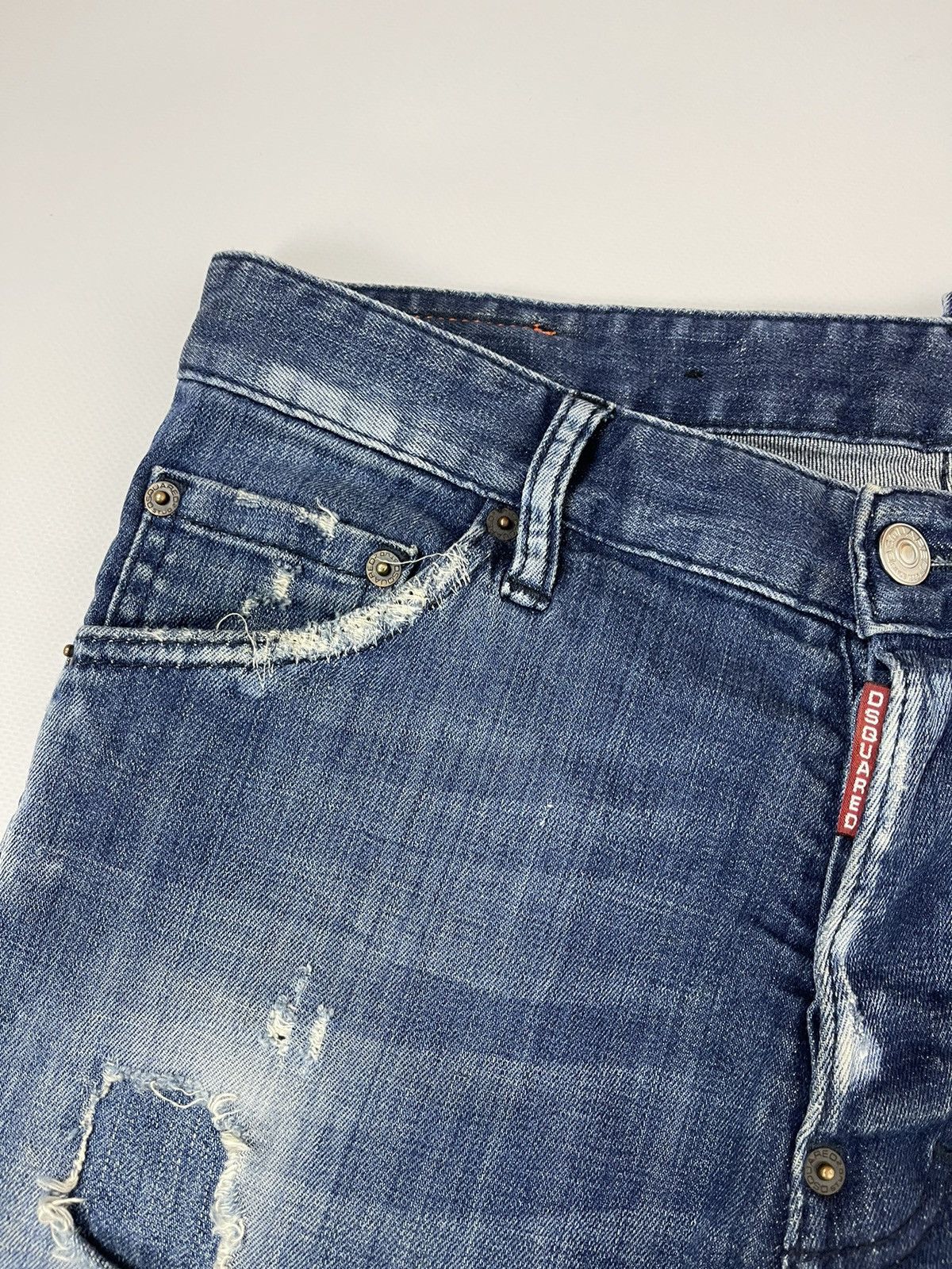 Dsquared2 Dsquared vintage blue faded distressed denim jeans Italy Size US 30 / EU 46 - 10 Thumbnail