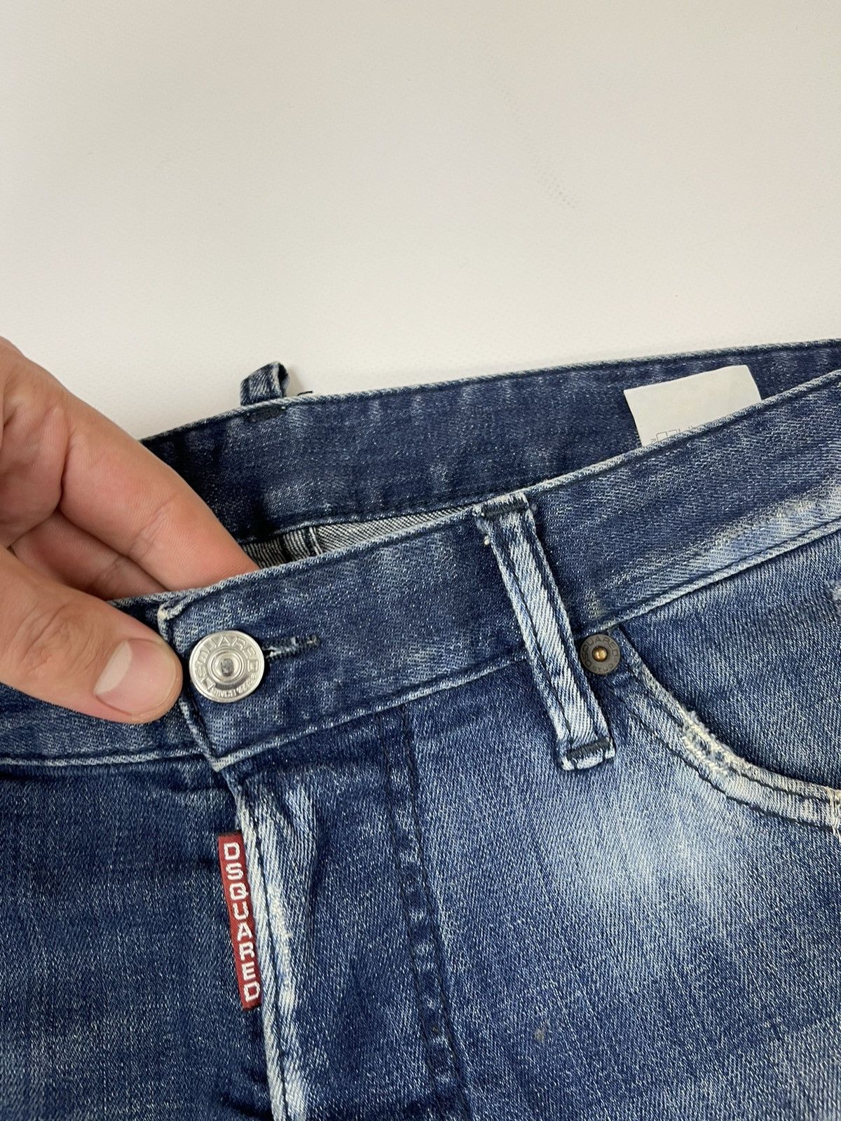 Dsquared2 Dsquared vintage blue faded distressed denim jeans Italy Size US 30 / EU 46 - 11 Thumbnail