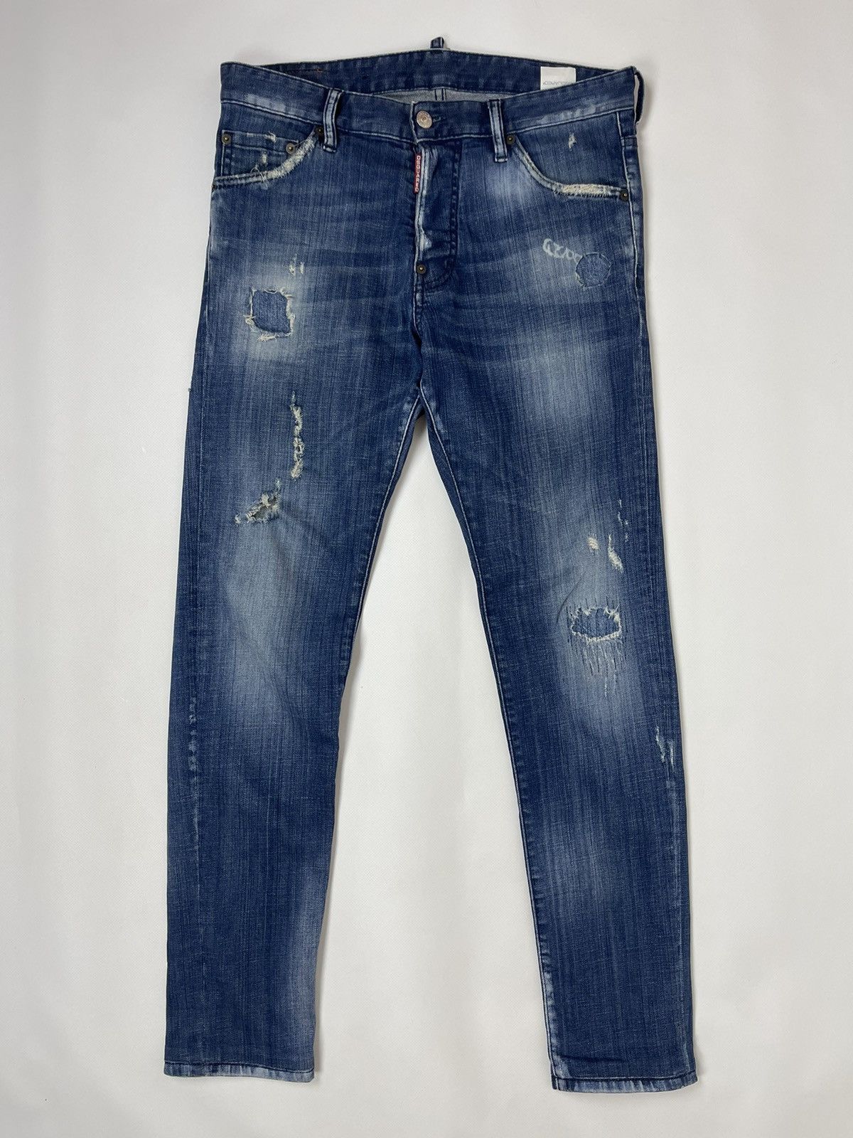 Dsquared2 Dsquared vintage blue faded distressed denim jeans Italy Size US 30 / EU 46 - 1 Thumbnail