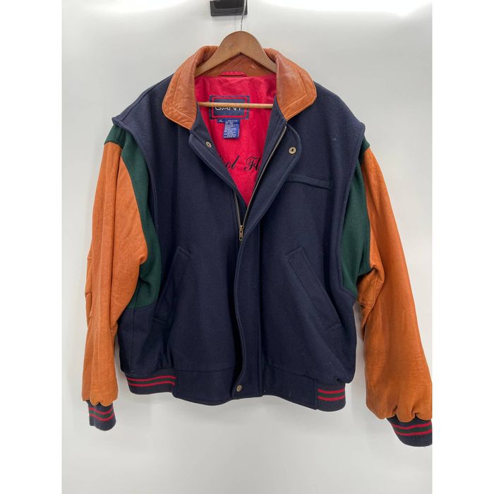 Gant Boys Blue Solid Stand Collar Full Sleeves Bomber Jacket