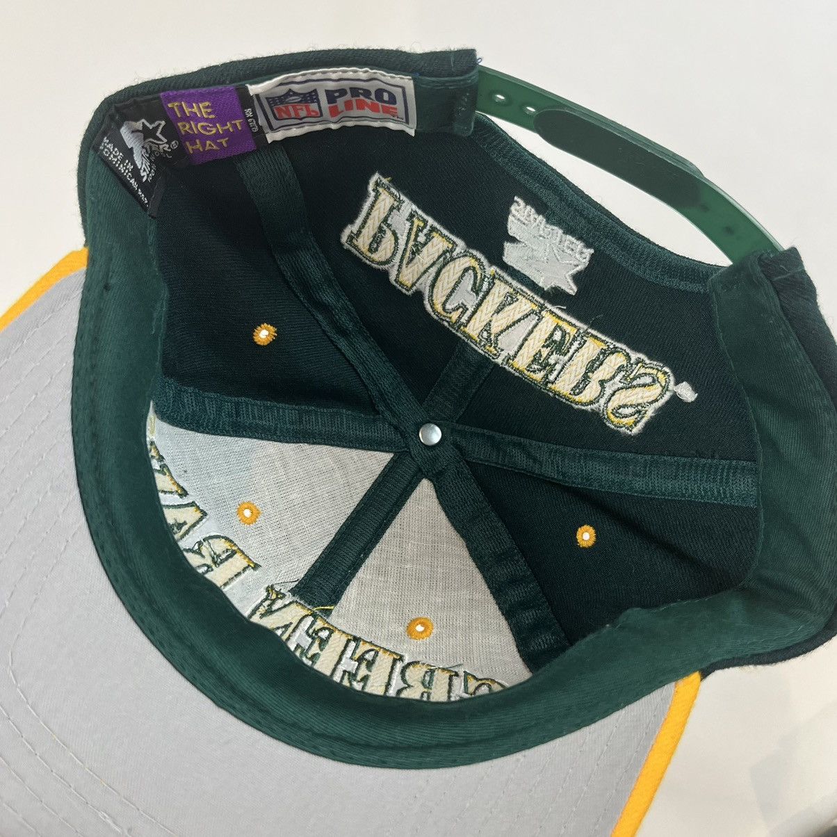 NFL 90s Green Bay Packers Starter Snapback Hat Size ONE SIZE - 6 Thumbnail