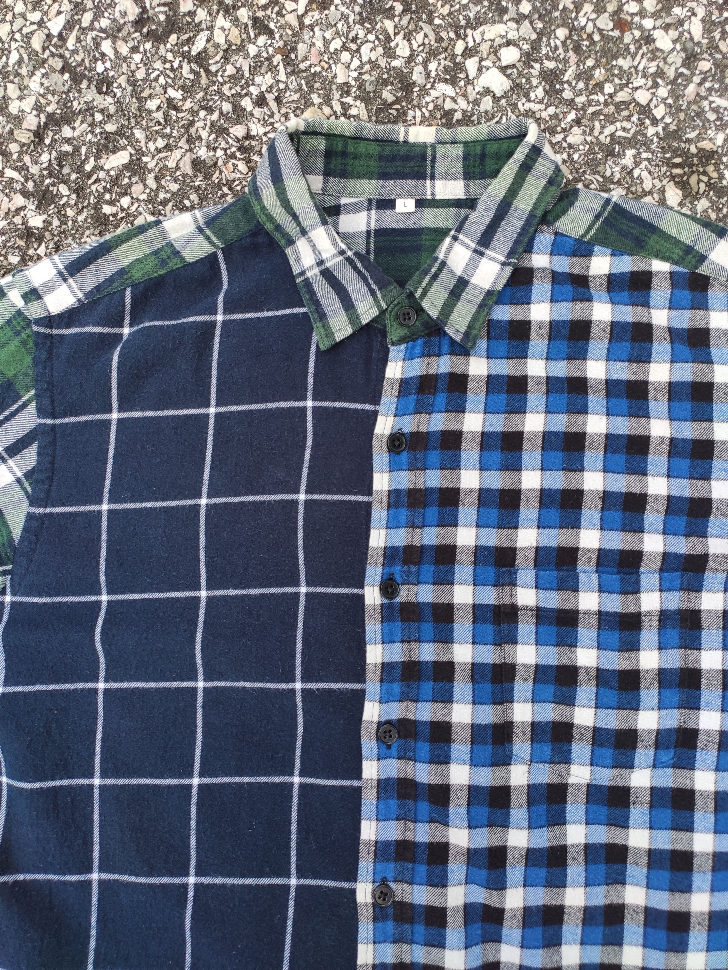 Flannel × Japanese Brand TOPVALU Split Checked Flannel Button Ups Shirt Size US L / EU 52-54 / 3 - 3 Thumbnail