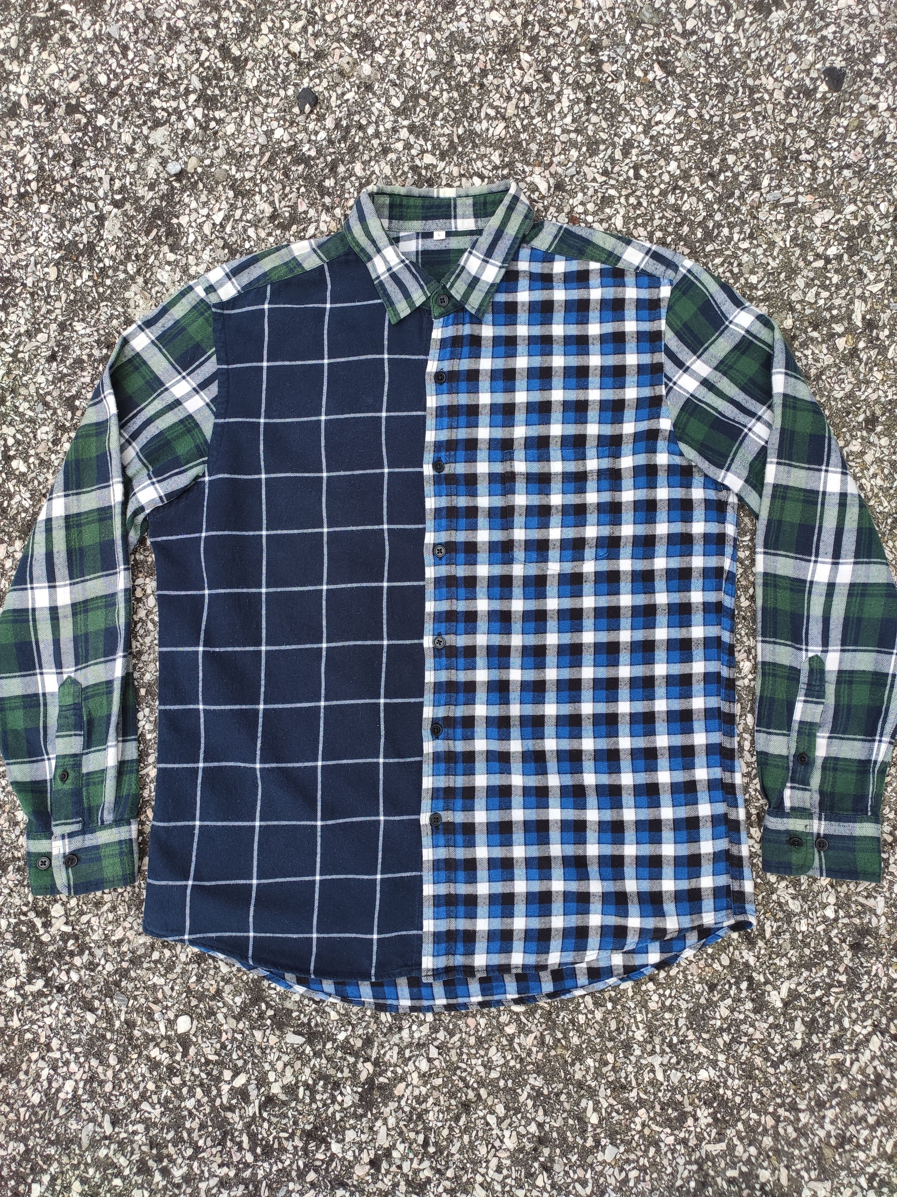 Flannel × Japanese Brand TOPVALU Split Checked Flannel Button Ups Shirt Size US L / EU 52-54 / 3 - 1 Thumbnail