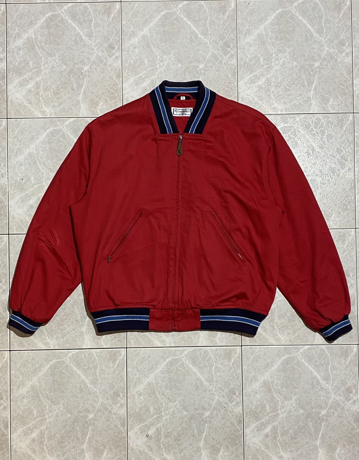 Vintage YSL Yves Saint Laurent Harrington Jacket Size L