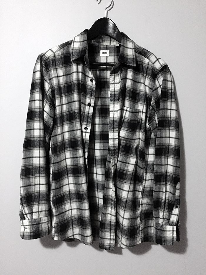 Uniqlo Black/white Flannel Shirt | Grailed