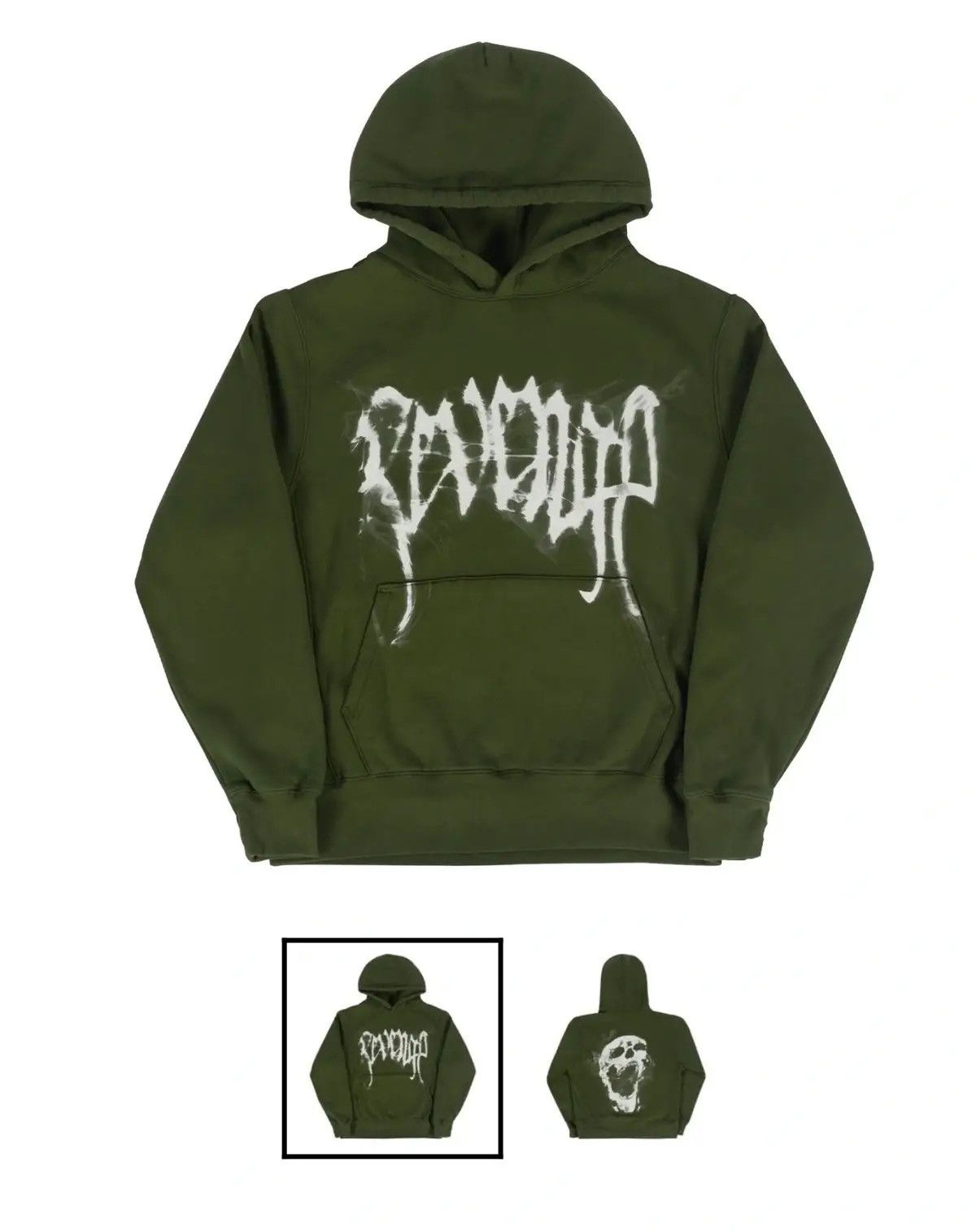 Revenge Revenge smoke Army Green Hoodie Size M Size US M / EU 48-50 / 2 - 8 Thumbnail