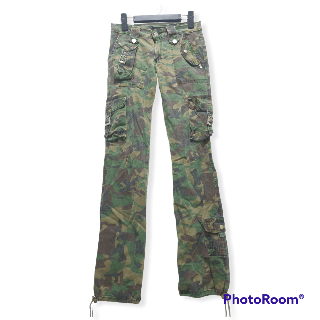 Japanese Brand DIVA Multipocket Camo Utility Outdoor Pant Size 29" - 2 Thumbnail