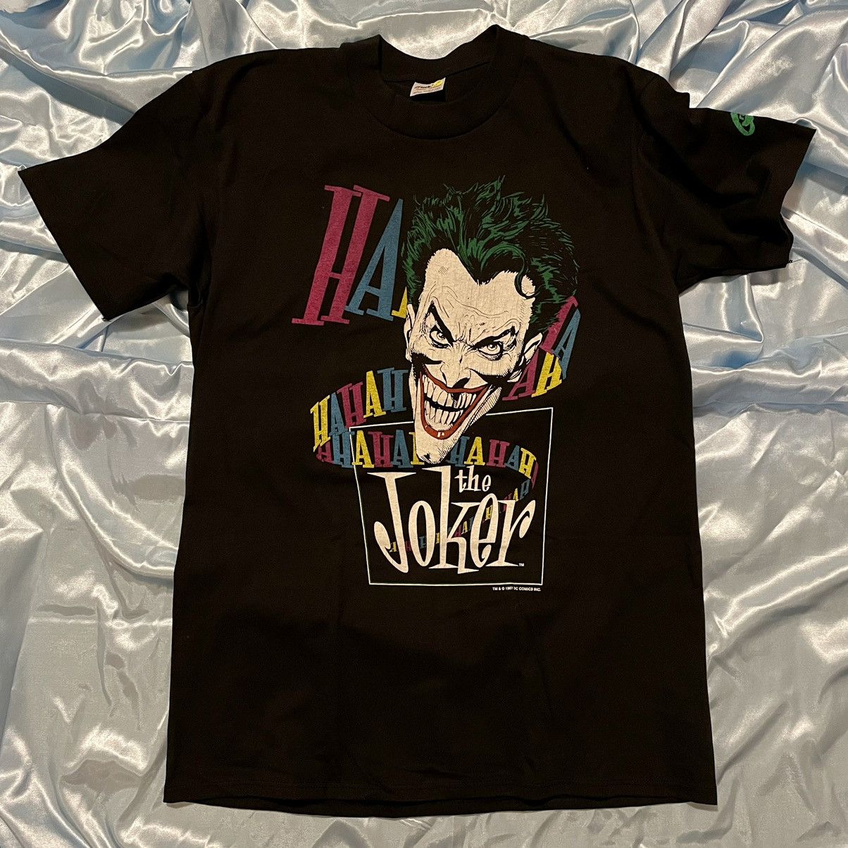 JOKER Movie T-shirt, Men's M size cotton black type Vintage Second Hand