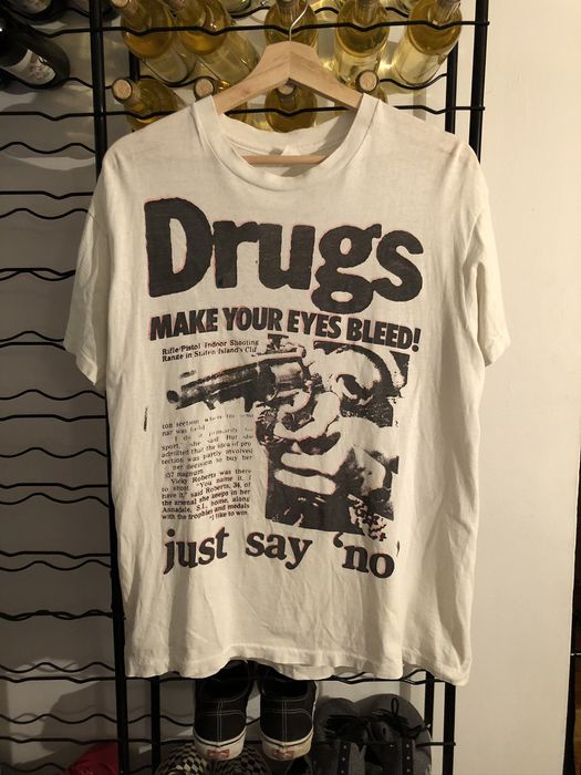 Vintage 90'S DON ROCK 666 TERROR WORLDWIDE DRUG MAKE YOUR EYES