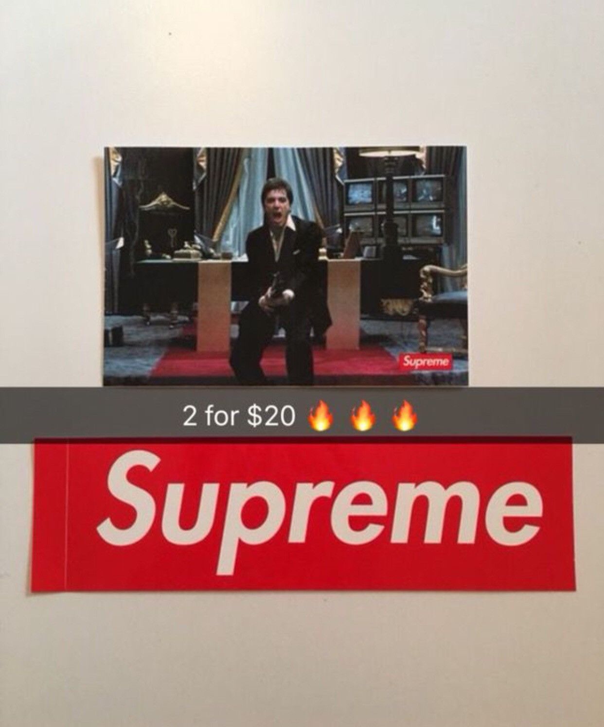 Supreme Scarface X Supreme Sticker Pack | Grailed