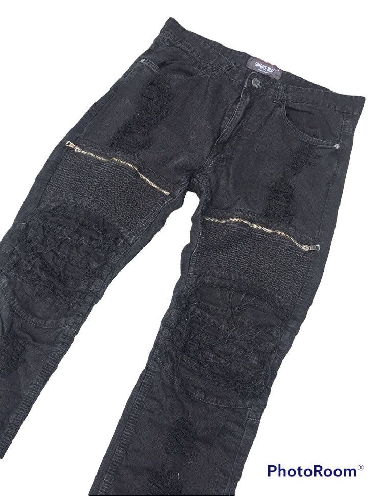 If Six Was Nine × Japanese Brand × Tornado Mart FLARE SMOKE RISE PANTS DISTRESSED Size US 34 / EU 50 - 1 Thumbnail