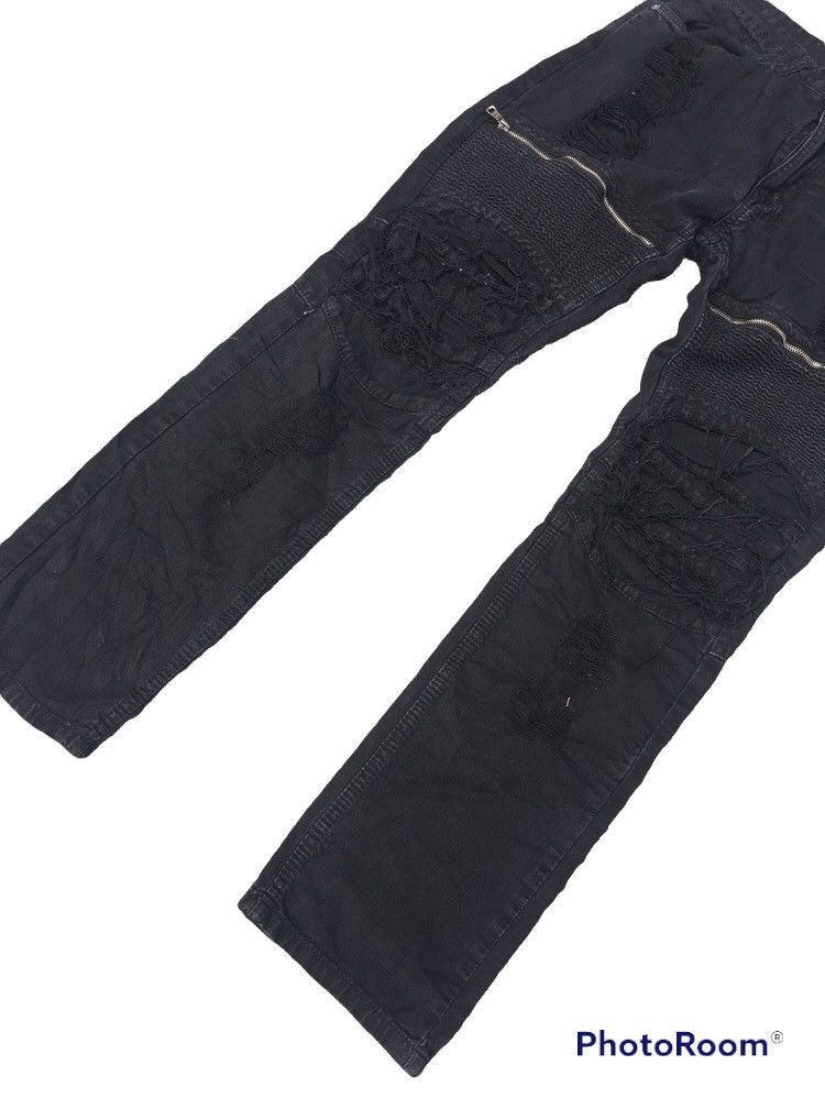 If Six Was Nine × Japanese Brand × Tornado Mart FLARE SMOKE RISE PANTS DISTRESSED Size US 34 / EU 50 - 3 Thumbnail