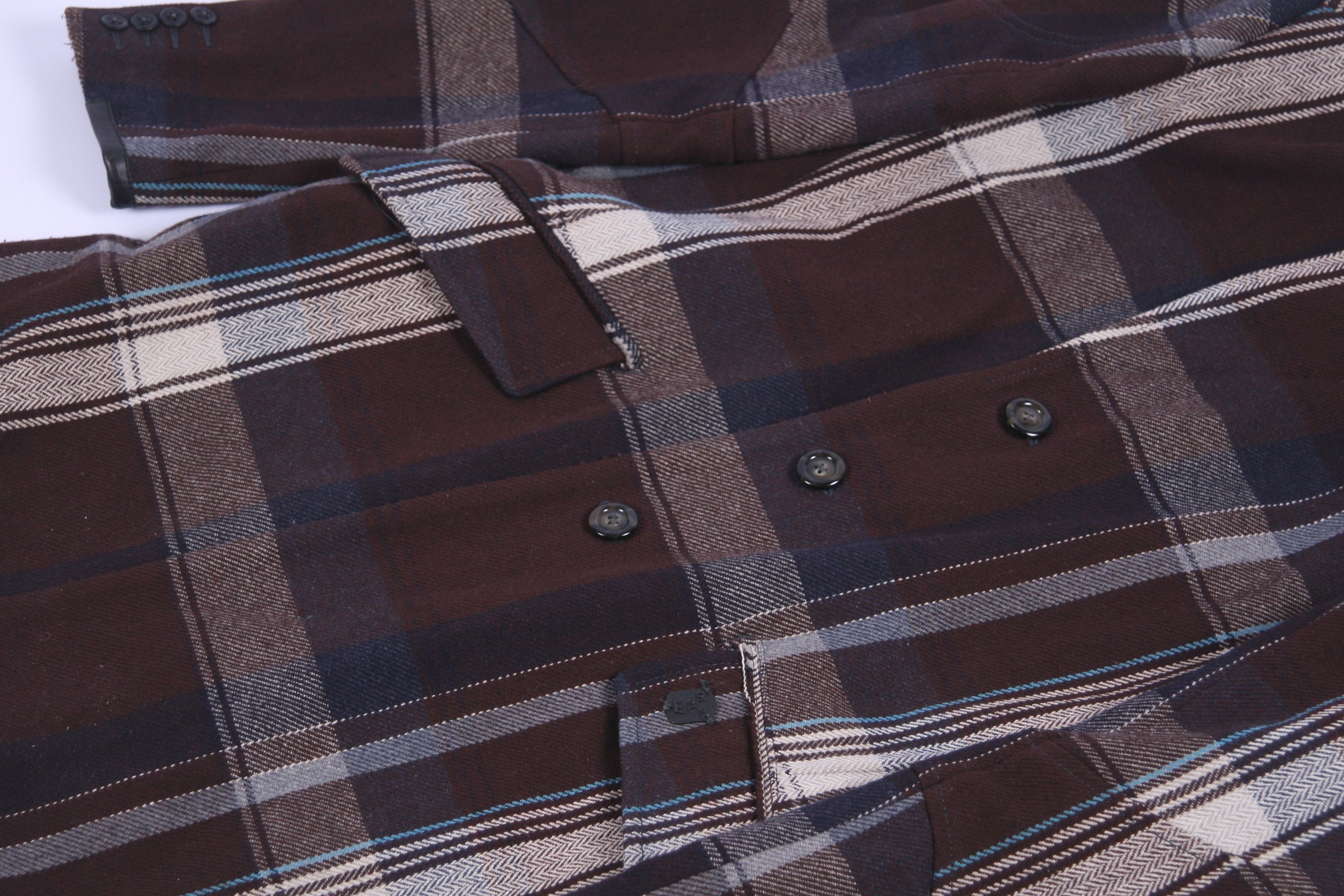 Diesel 💥VTG Diesel Tartan Herringbone Flannel Casual overcoat Size US L / EU 52-54 / 3 - 14 Thumbnail