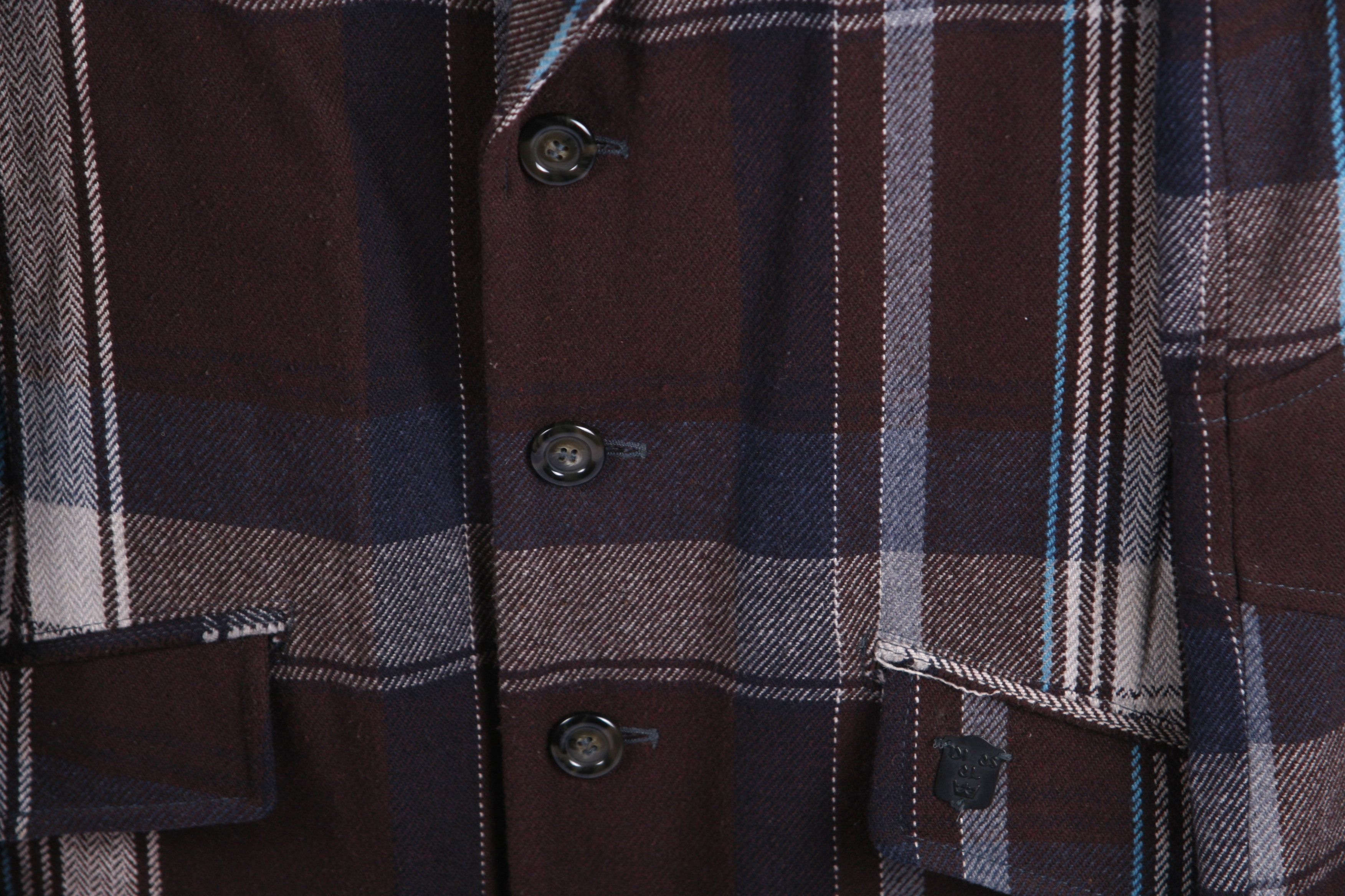 Diesel 💥VTG Diesel Tartan Herringbone Flannel Casual overcoat Size US L / EU 52-54 / 3 - 11 Thumbnail