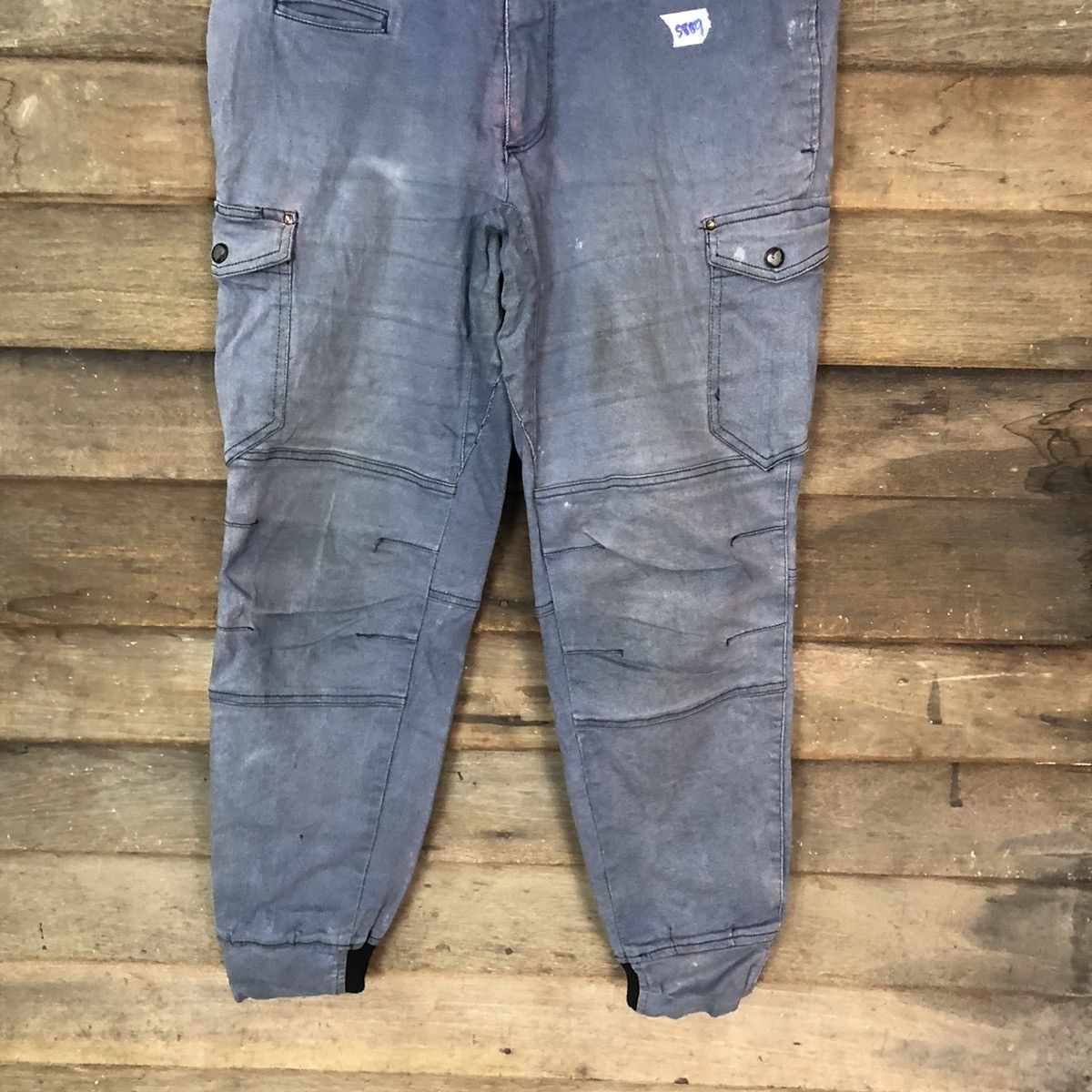 Faded Glory Japan faded Dark Blue jogger multipocket Cargo Pants #5889 Size US 32 / EU 48 - 3 Thumbnail