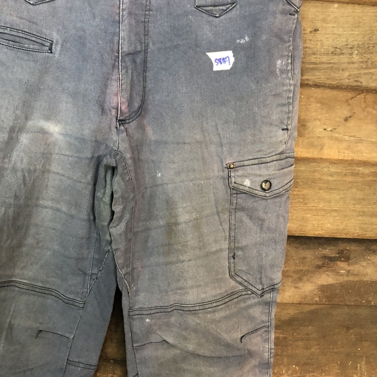 Faded Glory Japan faded Dark Blue jogger multipocket Cargo Pants #5889 Size US 32 / EU 48 - 7 Thumbnail