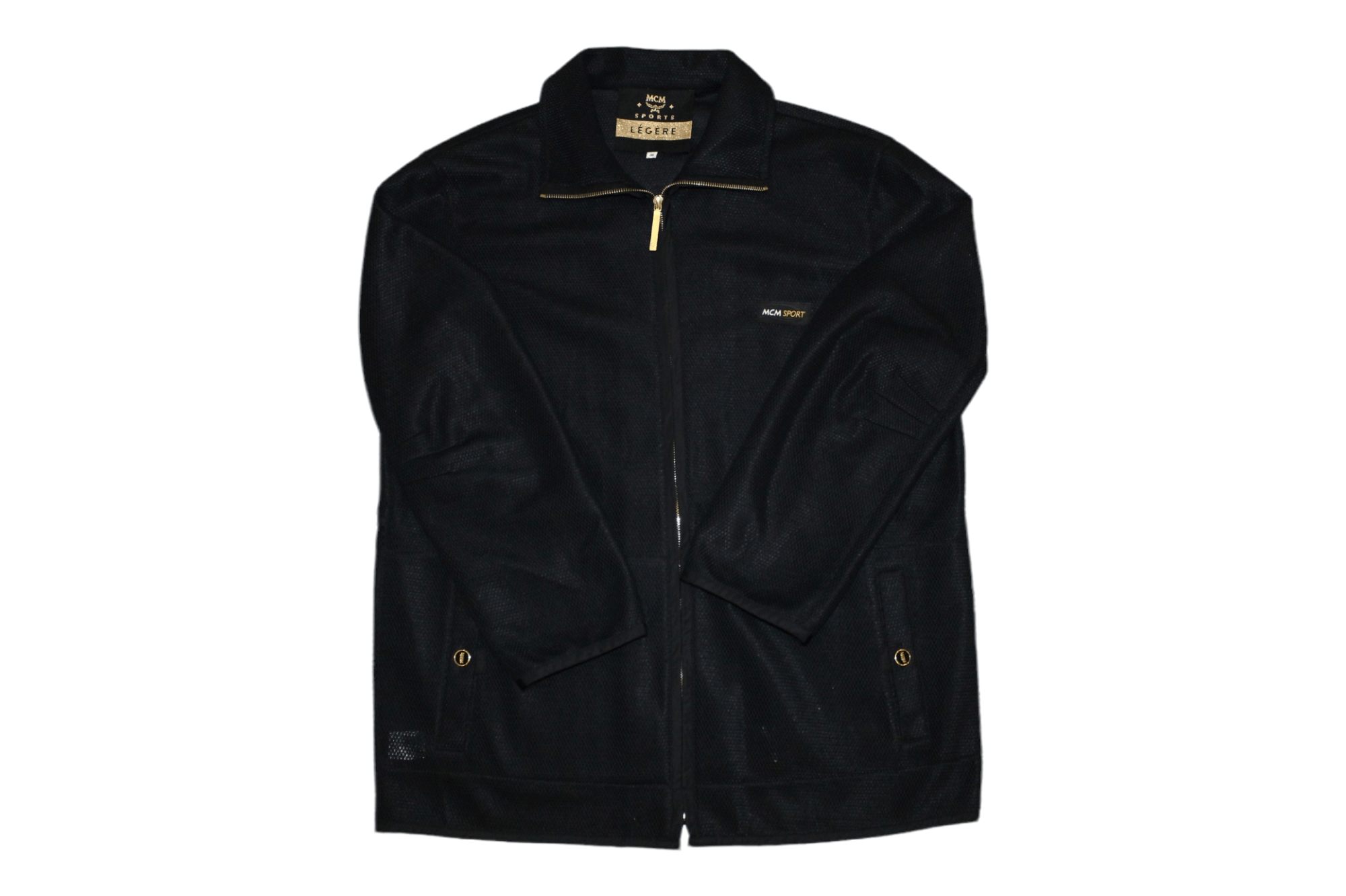 image of VTG MCM Sports Legere Mesh Jacket in Black, Men's (Size Large)
