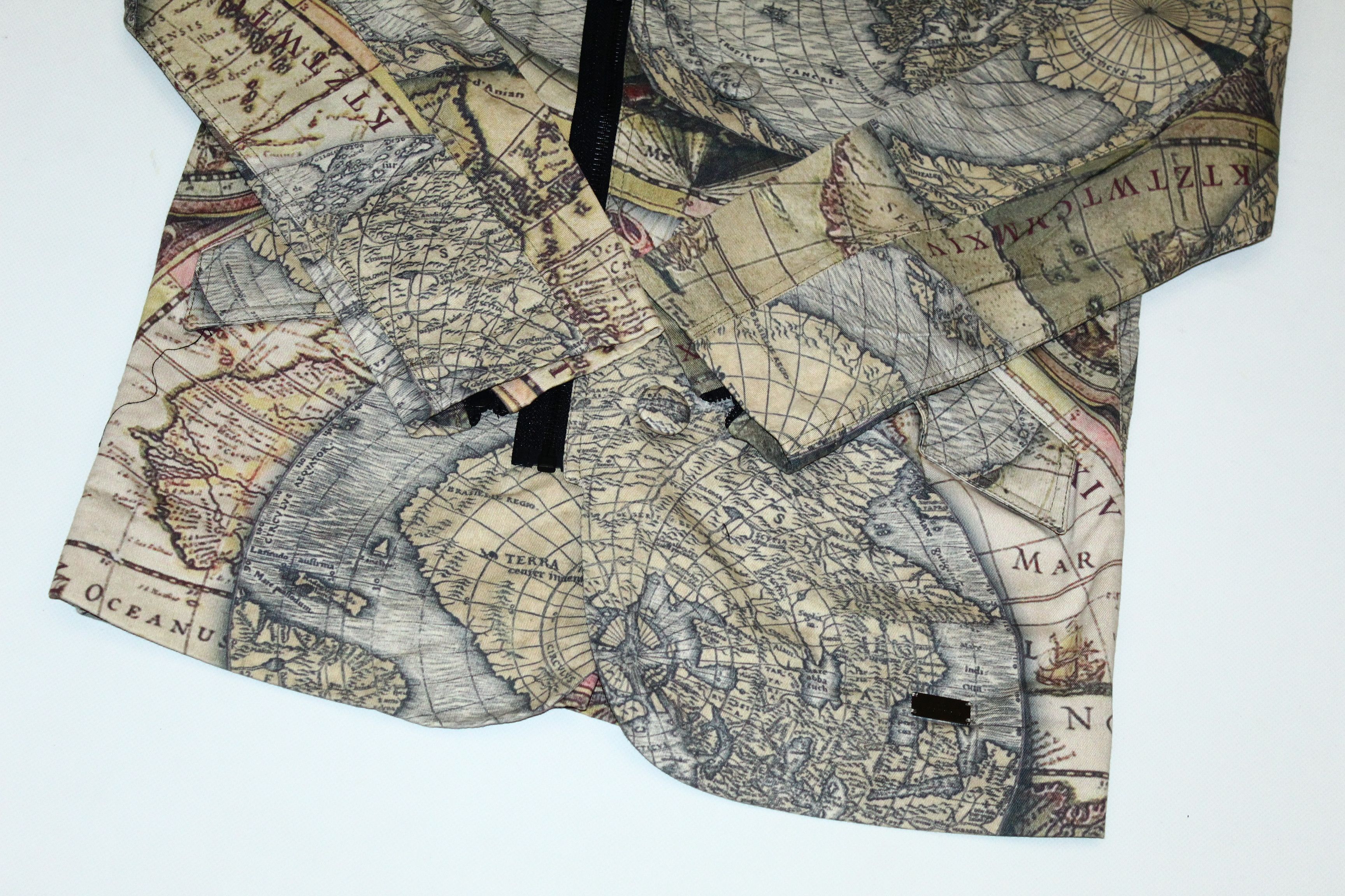 John Richmond John Richmond X Ancient World Map All Over Print Jacket Size US L / EU 52-54 / 3 - 7 Thumbnail
