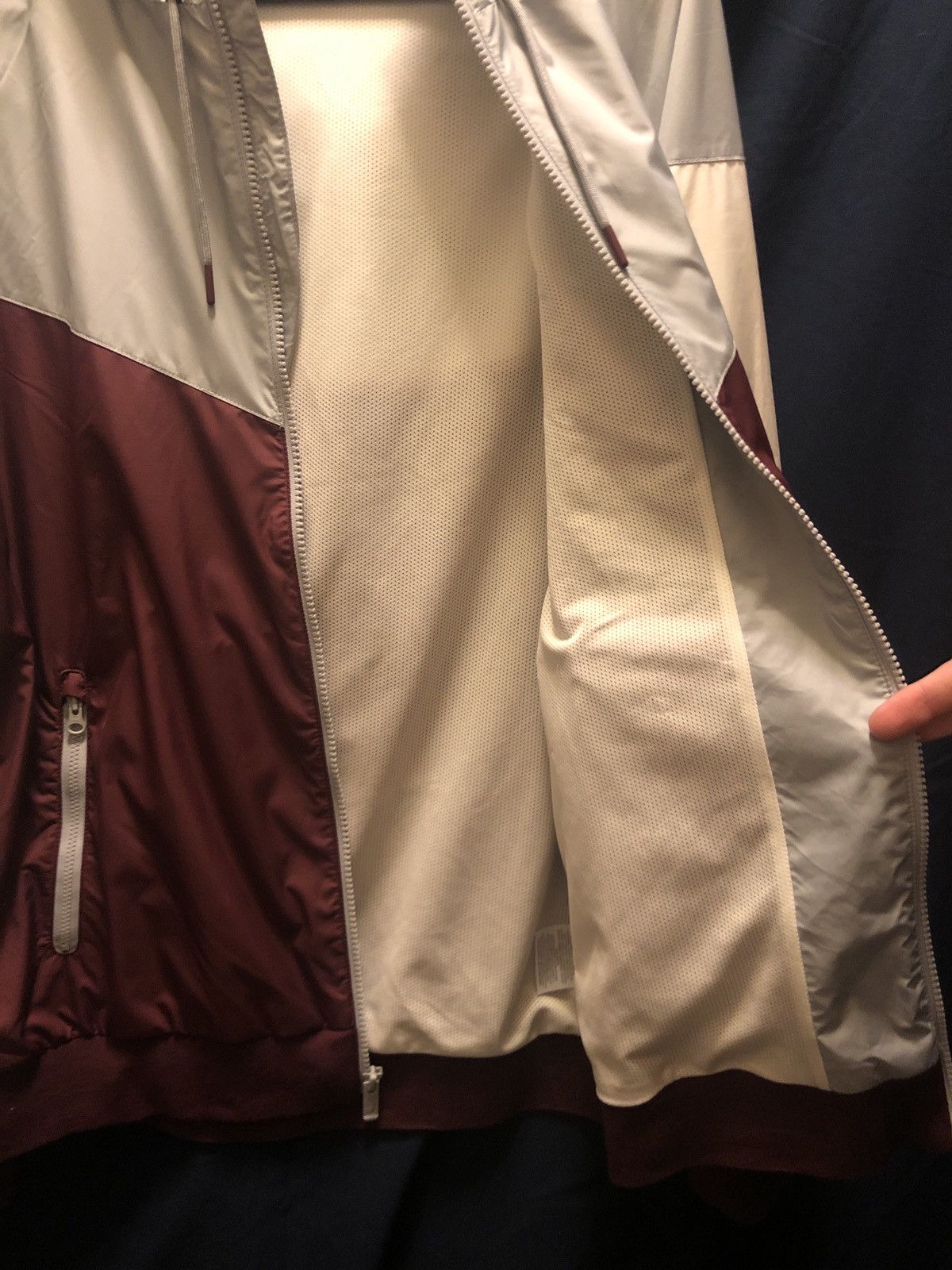 Nike Nike Maroon/Grey/Cream windbreaker Size US M / EU 48-50 / 2 - 5 Thumbnail