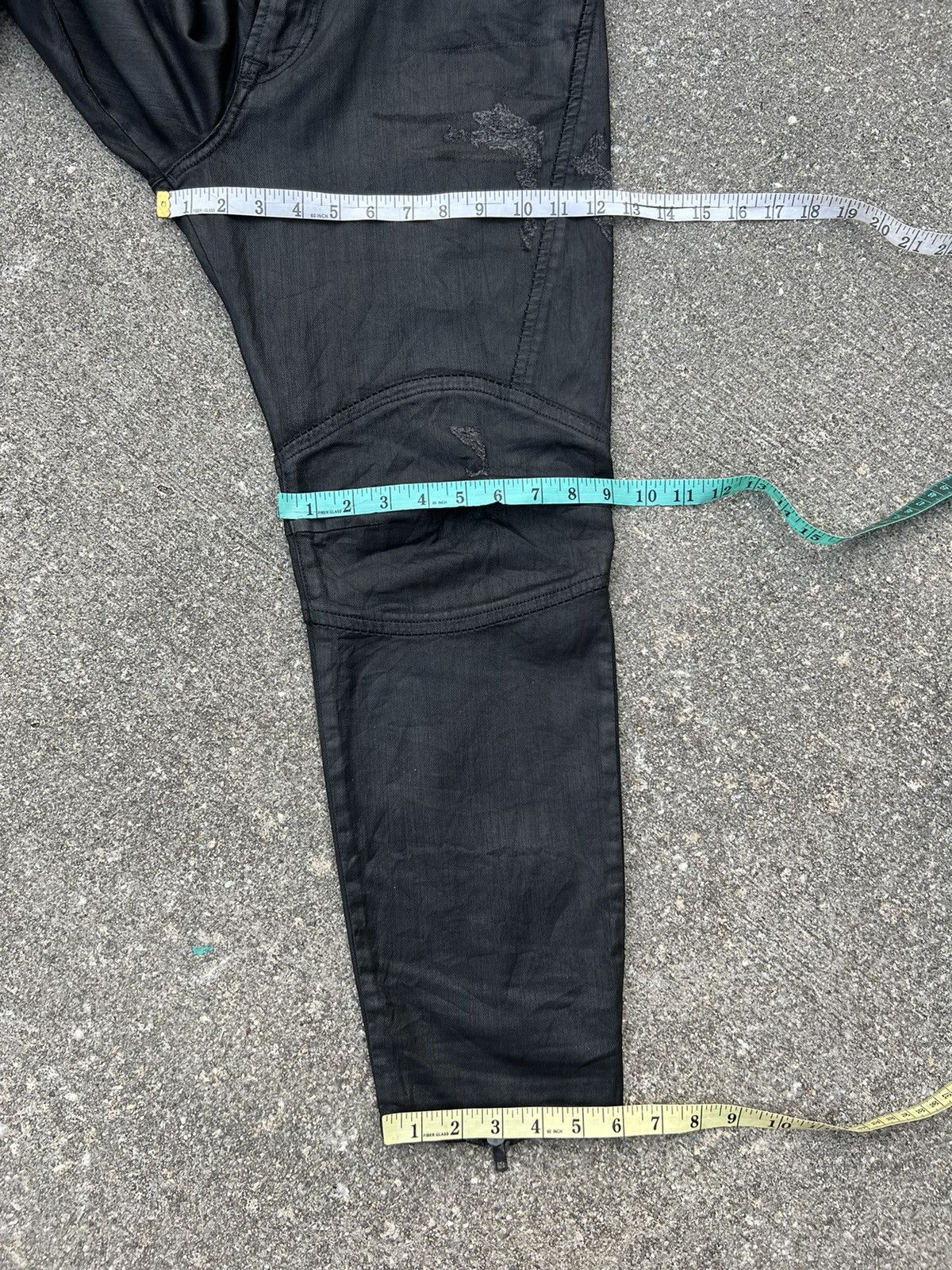Diesel Vintage Diesel Italy Coated Wax Stretch Denim Cropped Jeans Size US 33 - 3 Thumbnail
