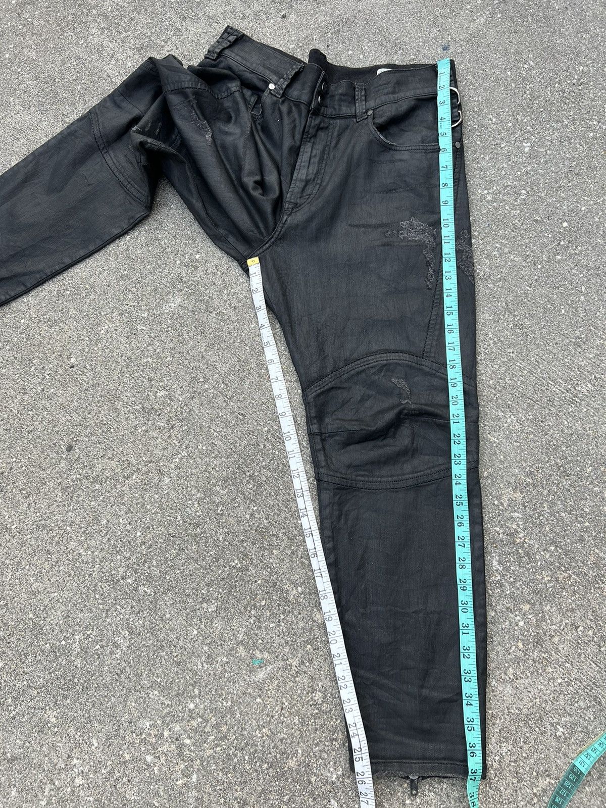 Diesel Vintage Diesel Italy Coated Wax Stretch Denim Cropped Jeans Size US 33 - 4 Thumbnail