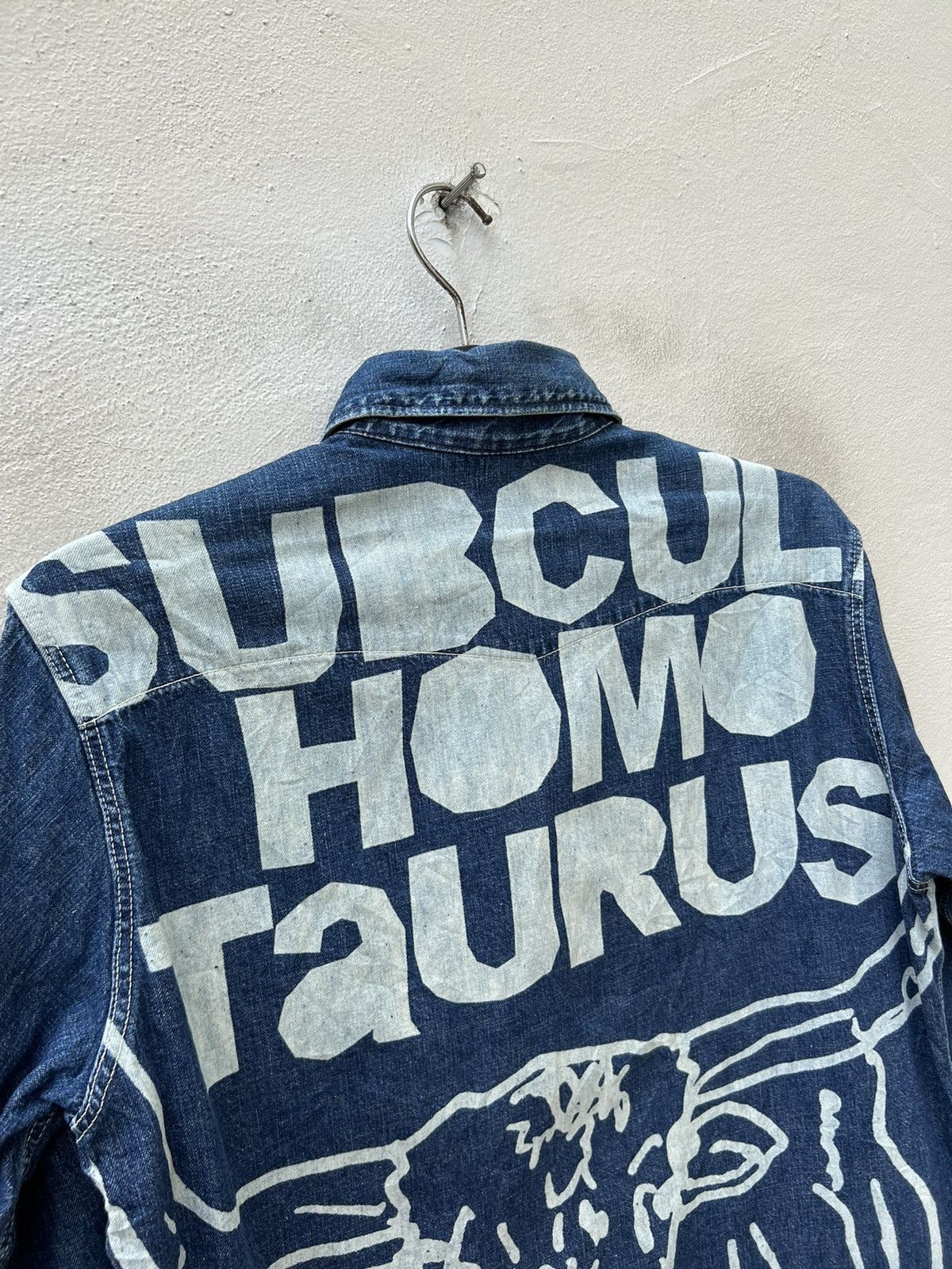 Paul Smith × Vintage Vintage Paul Smith Red Ear Subcul Homo Taurus Denim Shirt Size US L / EU 52-54 / 3 - 16 Thumbnail