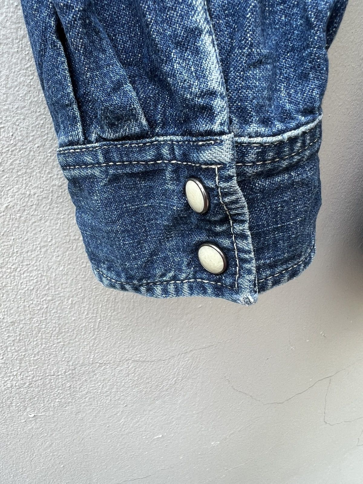 Paul Smith × Vintage Vintage Paul Smith Red Ear Subcul Homo Taurus Denim Shirt Size US L / EU 52-54 / 3 - 18 Thumbnail