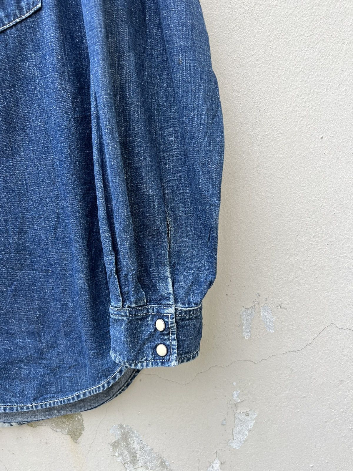 Paul Smith × Vintage Vintage Paul Smith Red Ear Subcul Homo Taurus Denim Shirt Size US L / EU 52-54 / 3 - 9 Thumbnail