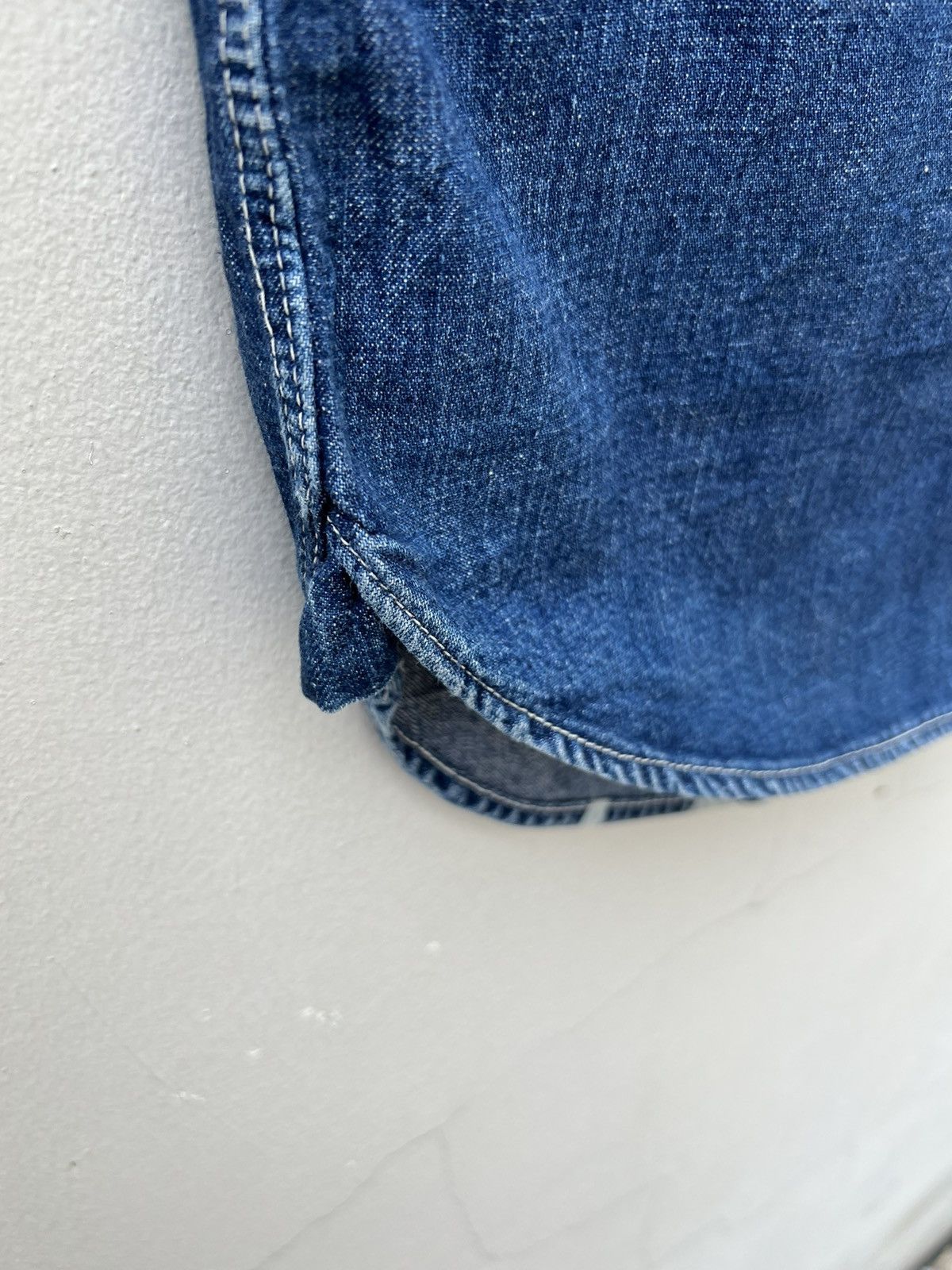 Paul Smith × Vintage Vintage Paul Smith Red Ear Subcul Homo Taurus Denim Shirt Size US L / EU 52-54 / 3 - 12 Thumbnail