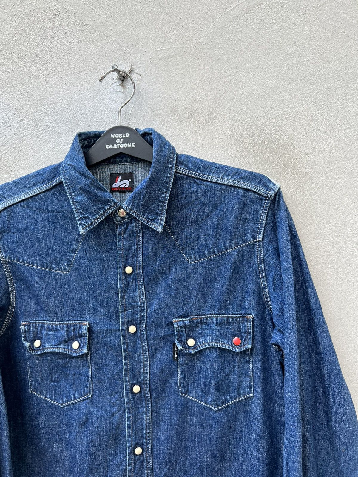 Paul Smith × Vintage Vintage Paul Smith Red Ear Subcul Homo Taurus Denim Shirt Size US L / EU 52-54 / 3 - 7 Thumbnail