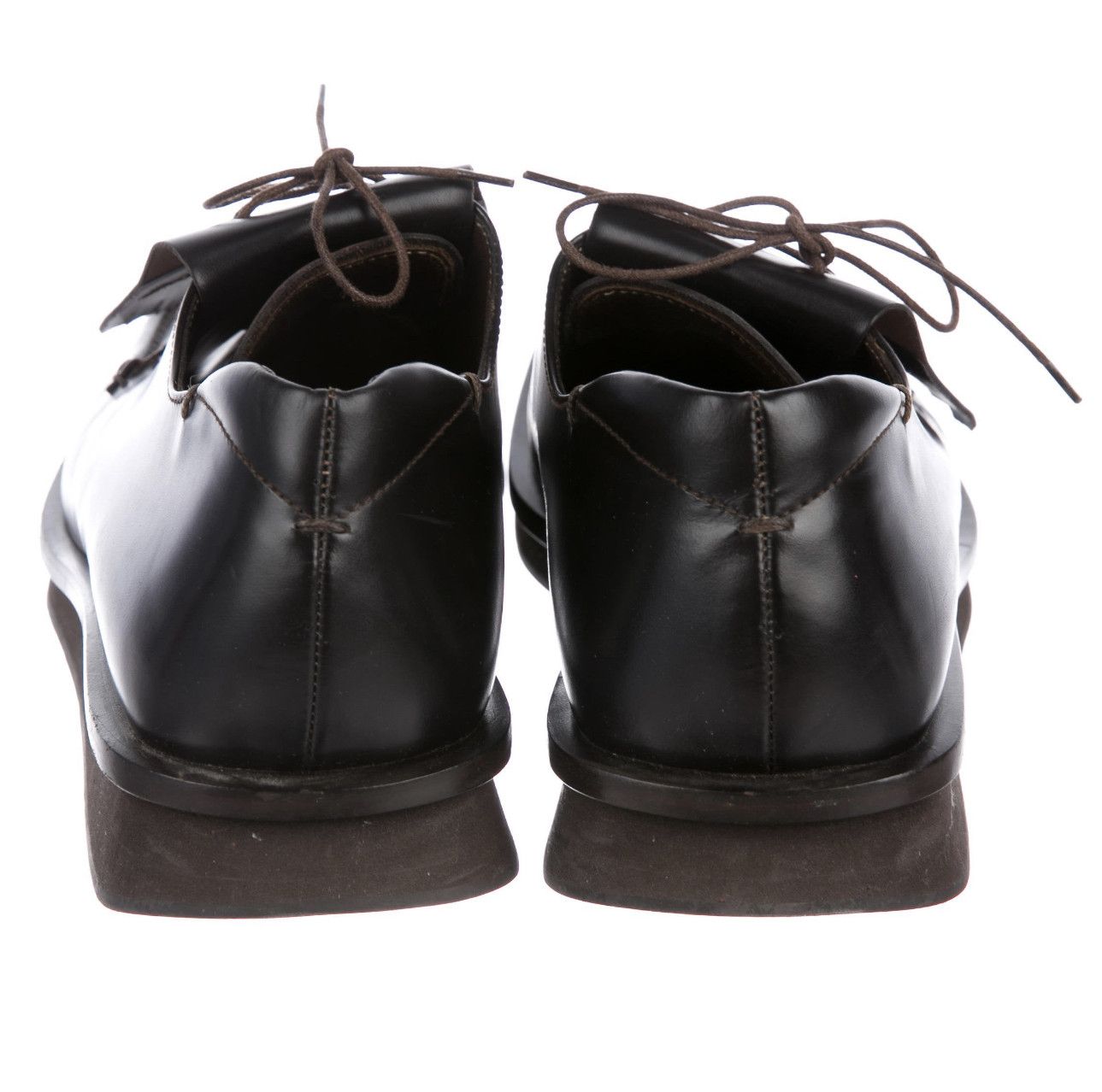 Prada Prada Leather Kiltie Oxford Shoes, Walnut Brown, Italy Size US 9.5 / EU 42-43 - 5 Thumbnail