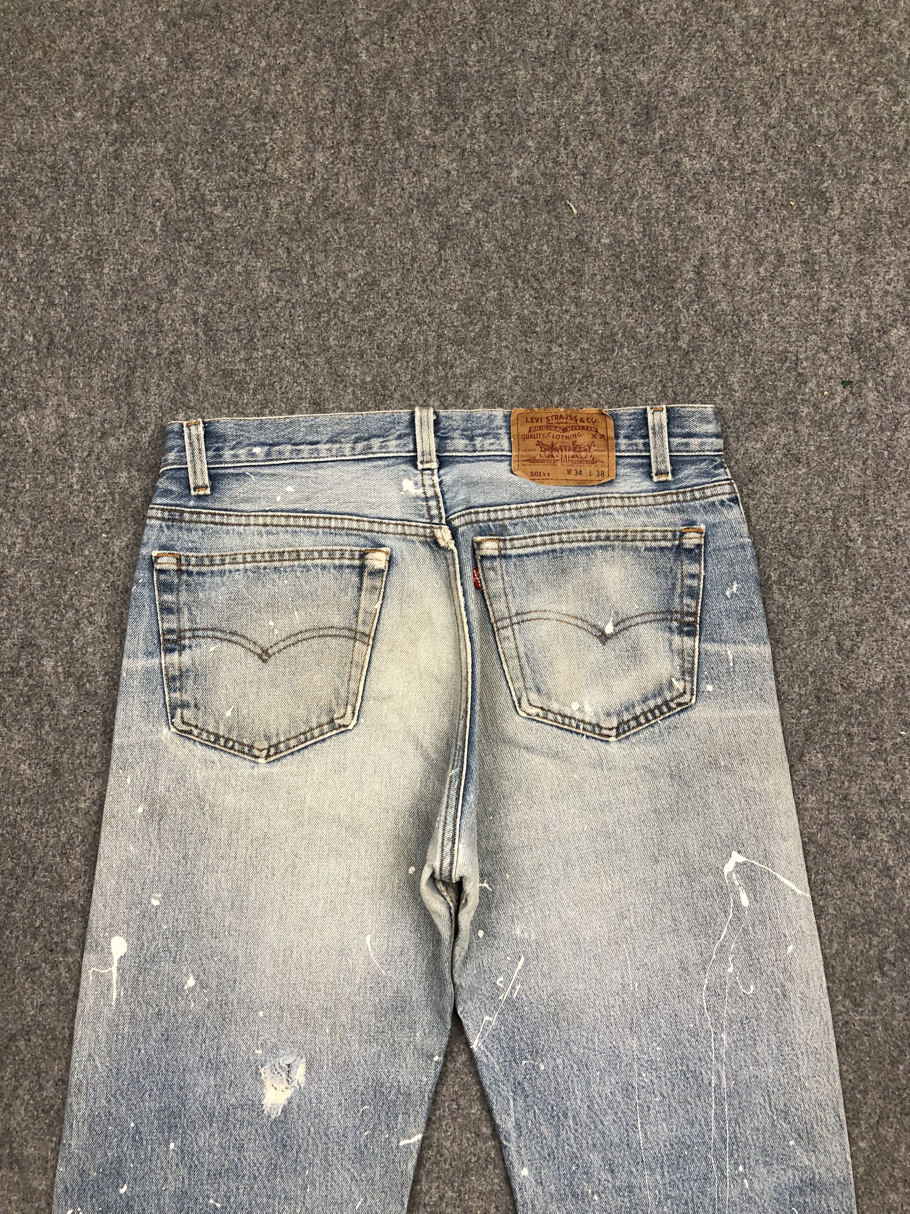 Levi's Vintage 90s Levis 501xx Light Wash Jeans Size US 33 - 4 Thumbnail