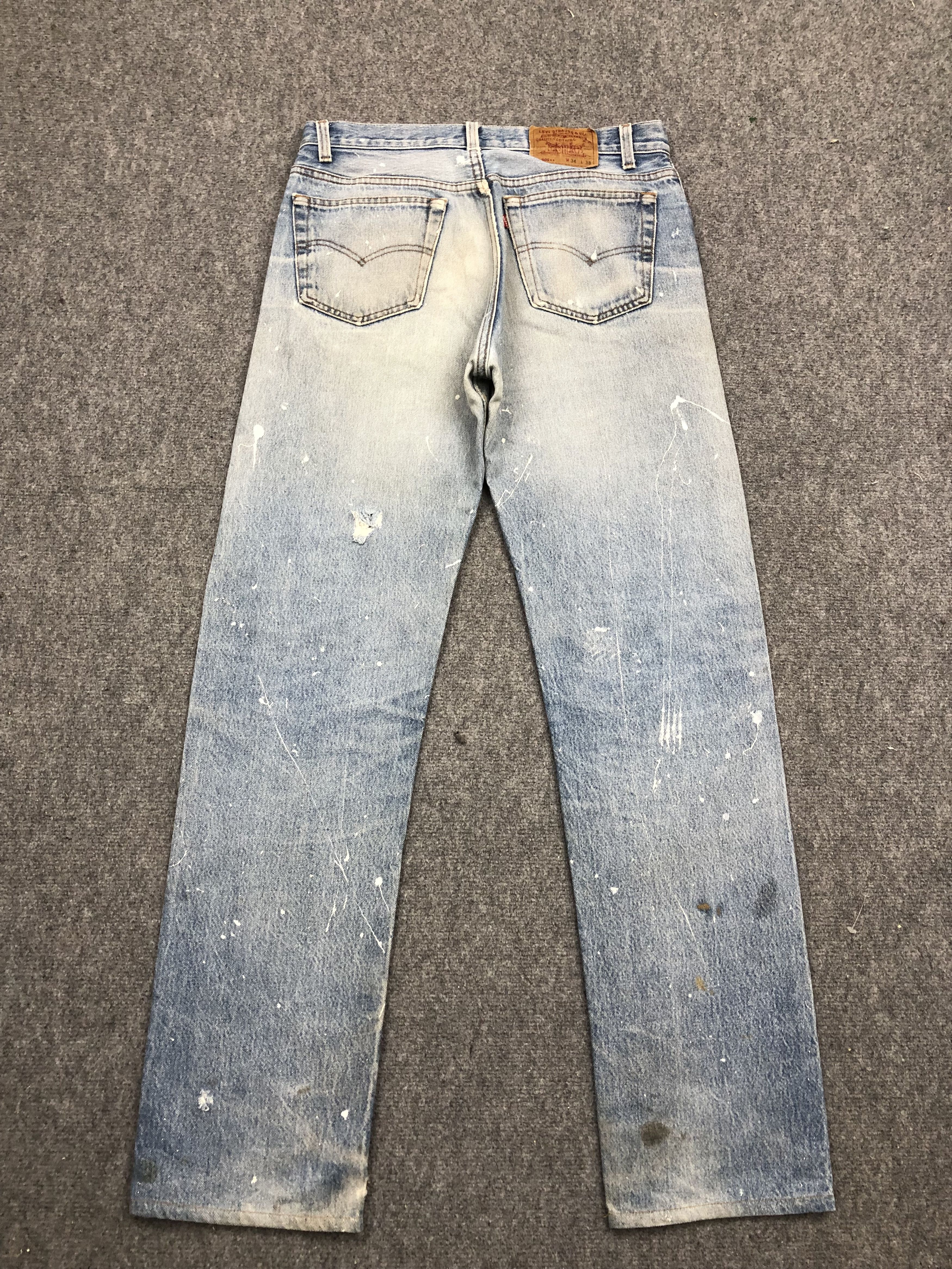 Levi's Vintage 90s Levis 501xx Light Wash Jeans Size US 33 - 3 Thumbnail