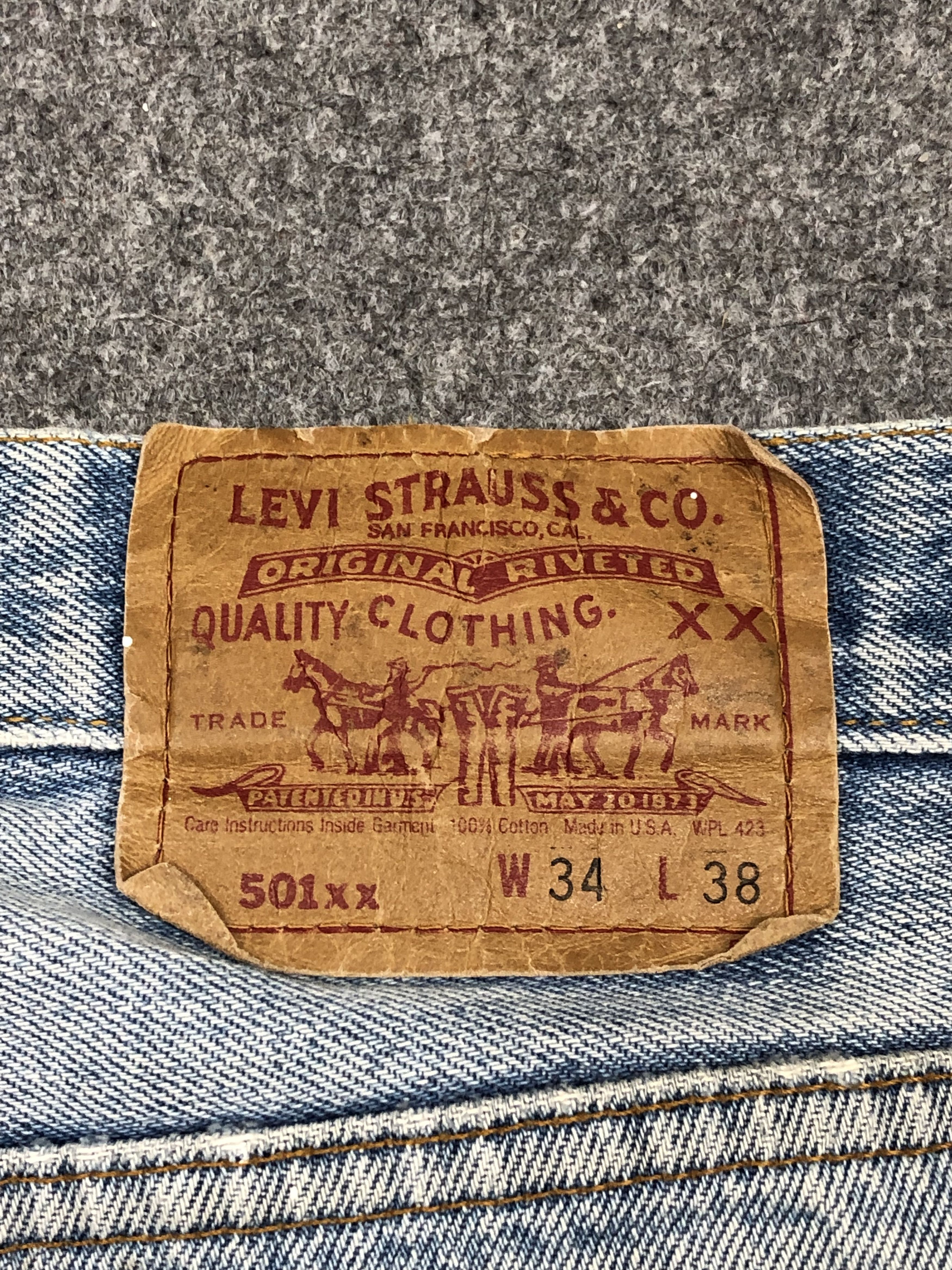 Levi's Vintage 90s Levis 501xx Light Wash Jeans Size US 33 - 12 Thumbnail