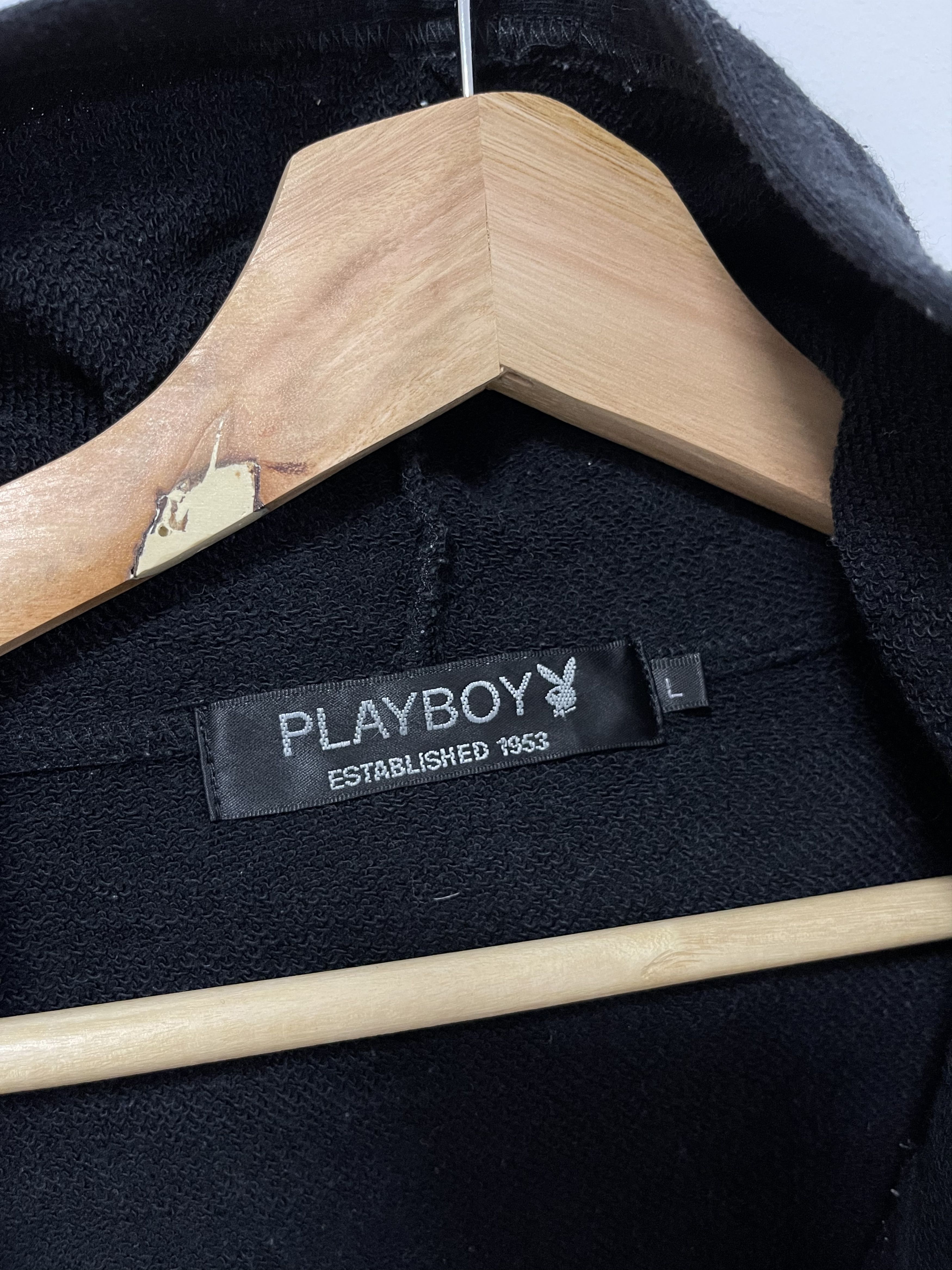 Japanese Brand × Playboy × Vintage Playboy Big Logo Zip Up Hoodie Sweatshirt Size L / US 10 / IT 46 - 7 Thumbnail