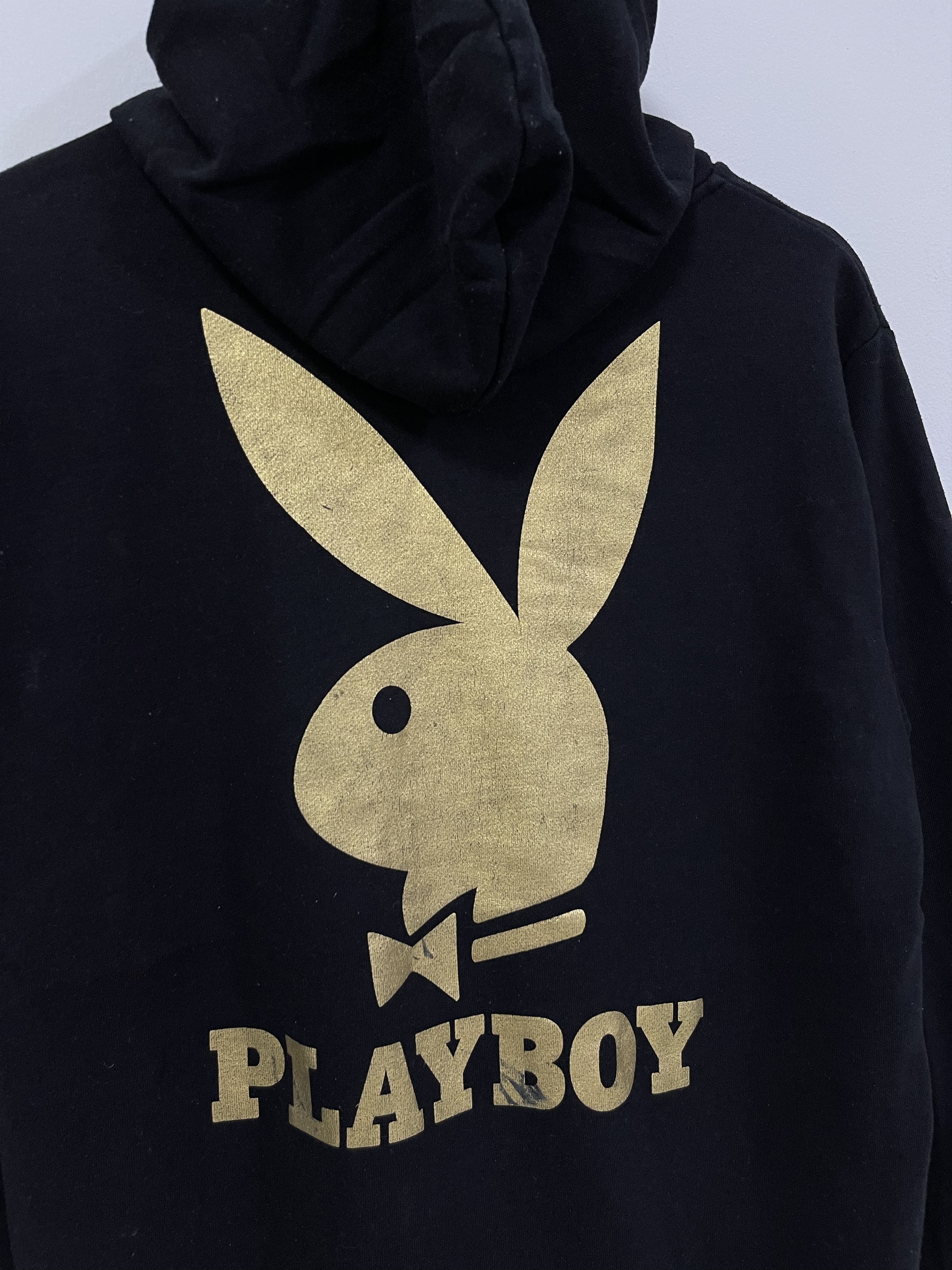 Japanese Brand × Playboy × Vintage Playboy Big Logo Zip Up Hoodie Sweatshirt Size L / US 10 / IT 46 - 2 Thumbnail