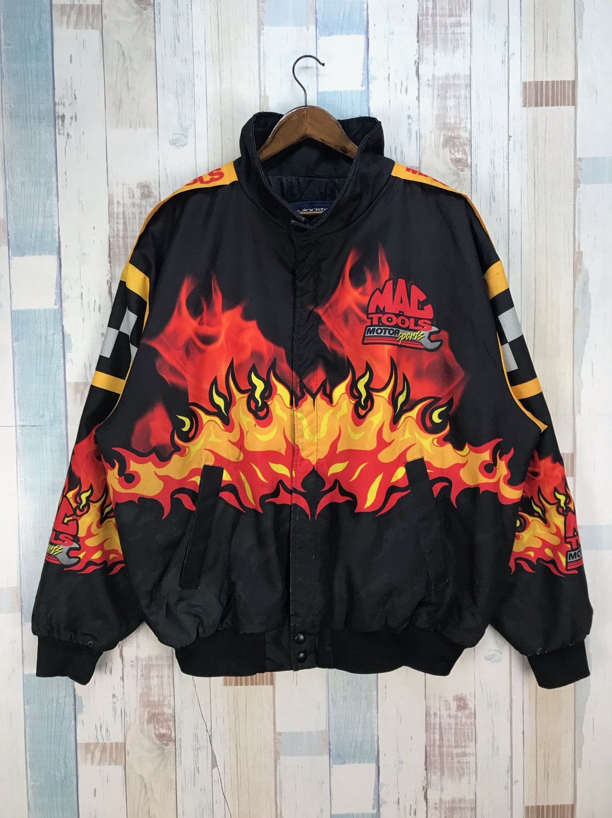 NASCAR Vintage 90s Mac Tools Motor Sports Racing Bomber Jacket Size US L / EU 52-54 / 3 - 2 Thumbnail