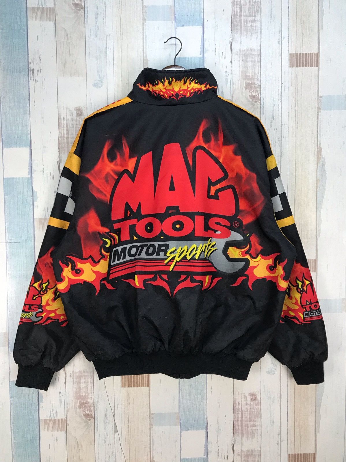 NASCAR Vintage 90s Mac Tools Motor Sports Racing Bomber Jacket Size US L / EU 52-54 / 3 - 1 Thumbnail