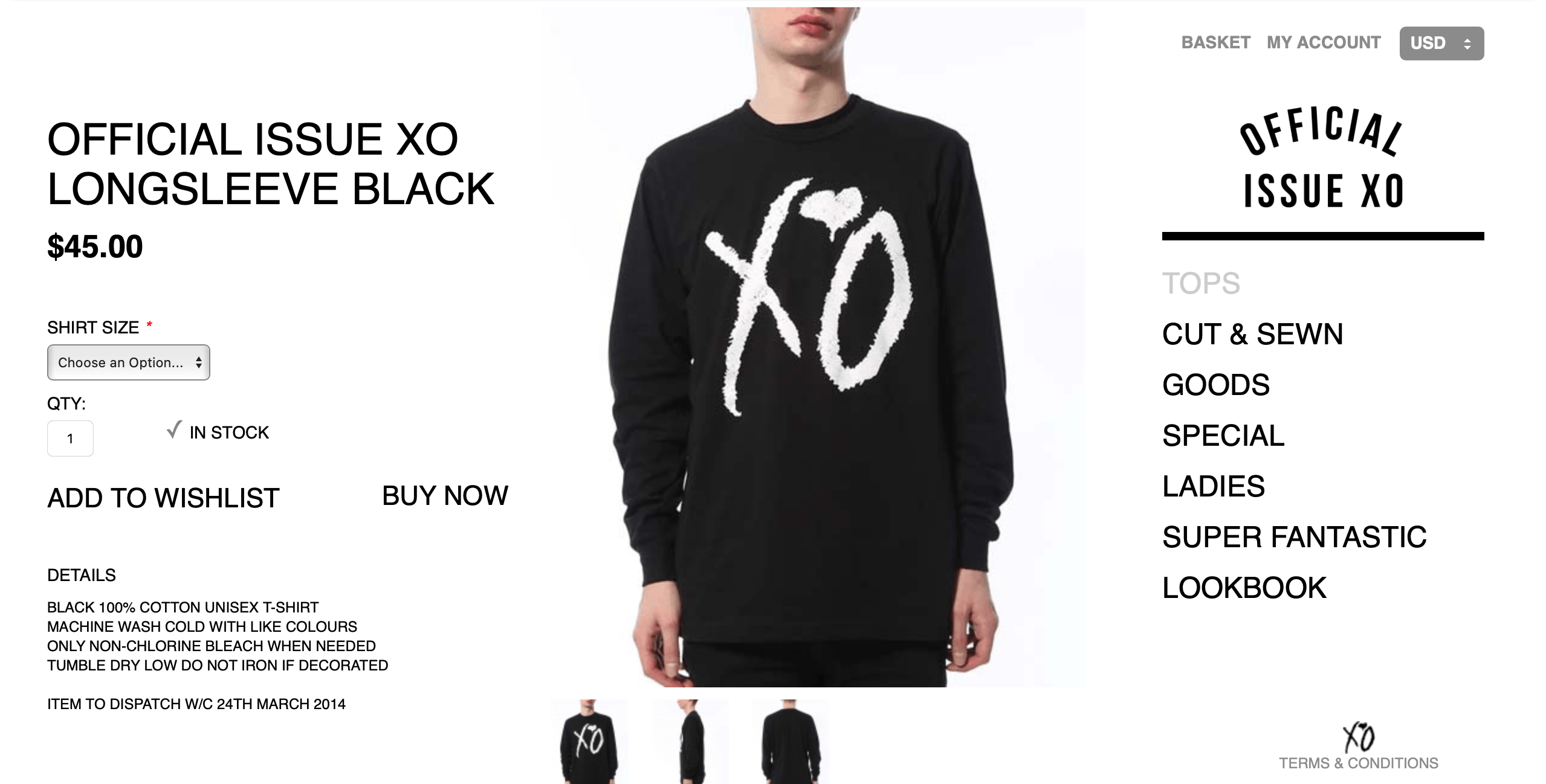 The Weeknd The Weeknd OFFICIAL ISSUE XO LONGSLEEVE BLACK Size US XL / EU 56 / 4 - 4 Thumbnail