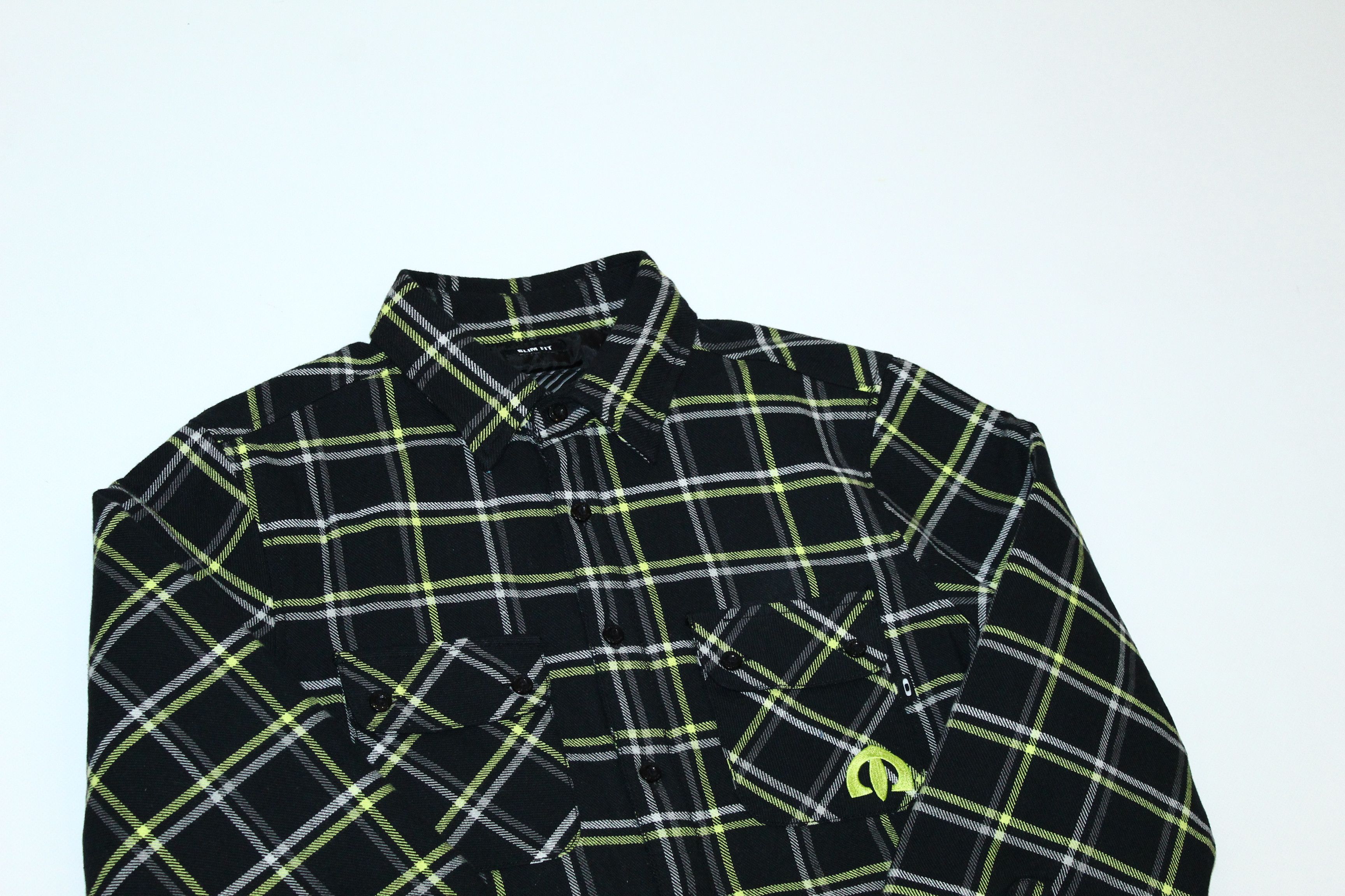 Oakley VTG Oakley Slim Fit Plaid Check Flannel Padded Overshirt Size US S / EU 44-46 / 1 - 4 Thumbnail