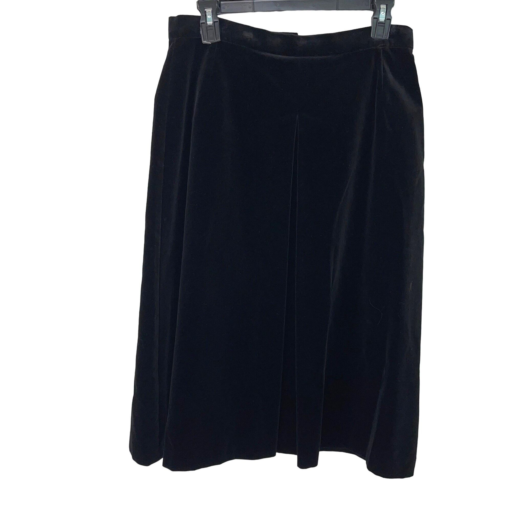 Michael Womens Midi Skirt Black Size 16 Vintage Velvet