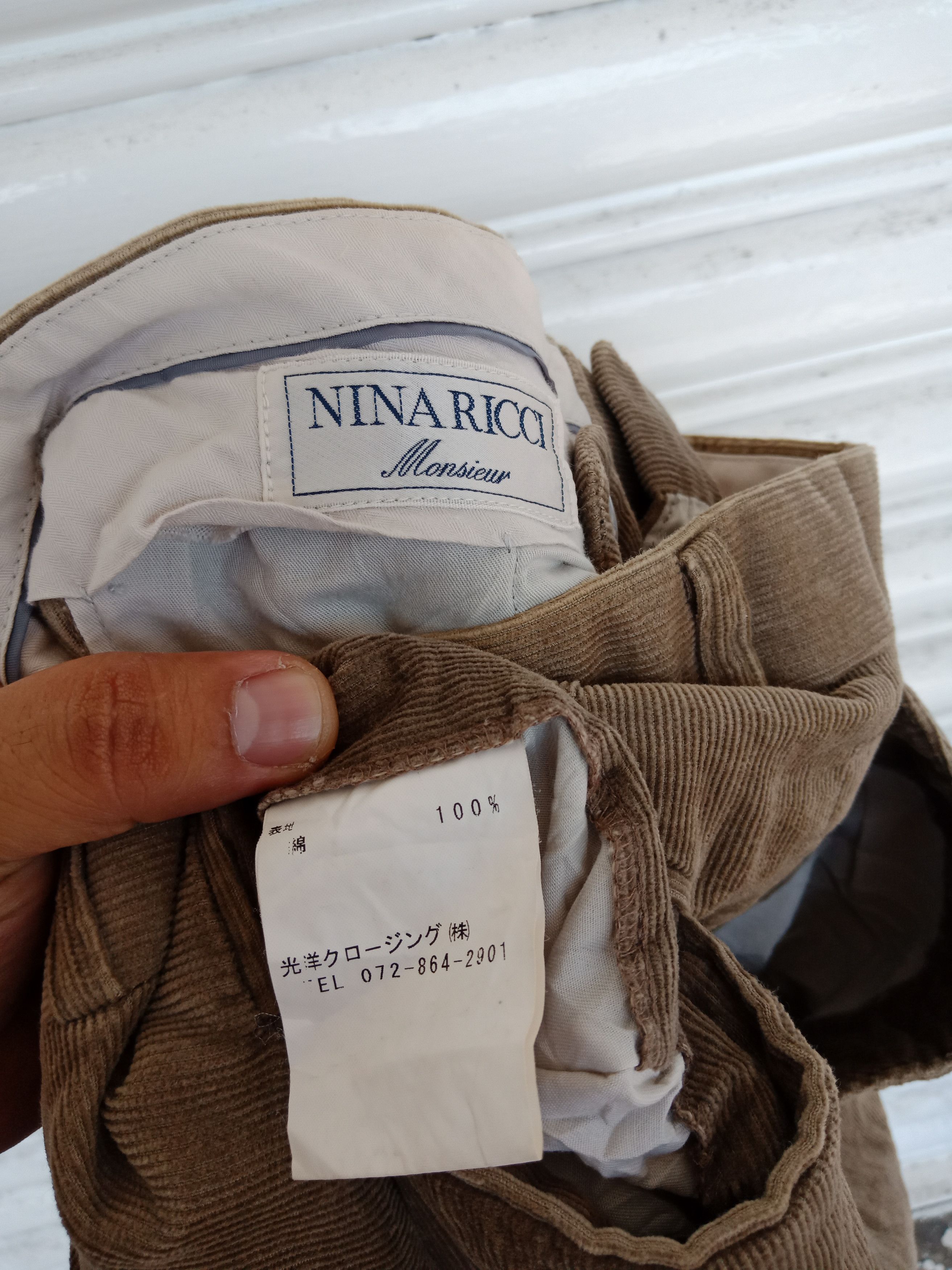 Nina Ricci Nina Ricci Corduroys Pants Size 30" / US 8 / IT 44 - 10 Thumbnail