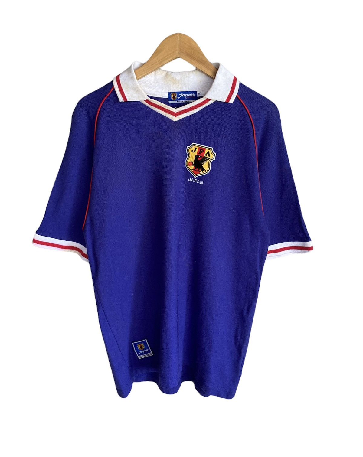 Vintage 2002 WorldCup Merchandise Japan Football Association Polos Size US L / EU 52-54 / 3 - 1 Thumbnail